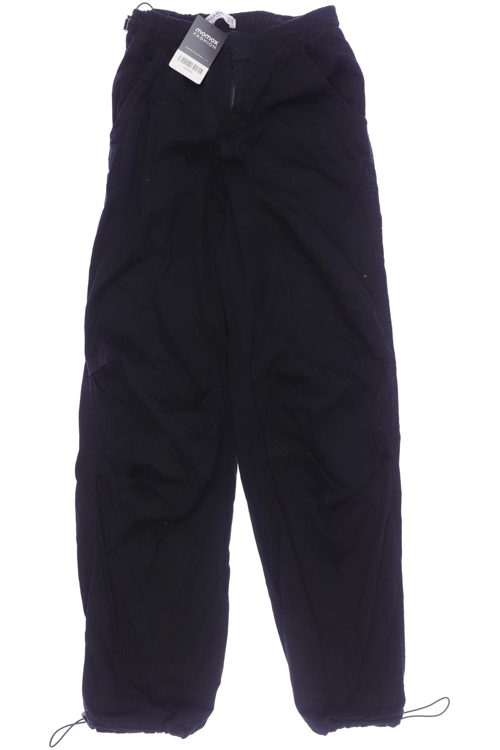 

Pull & Bear Damen Stoffhose, schwarz, Gr. 0