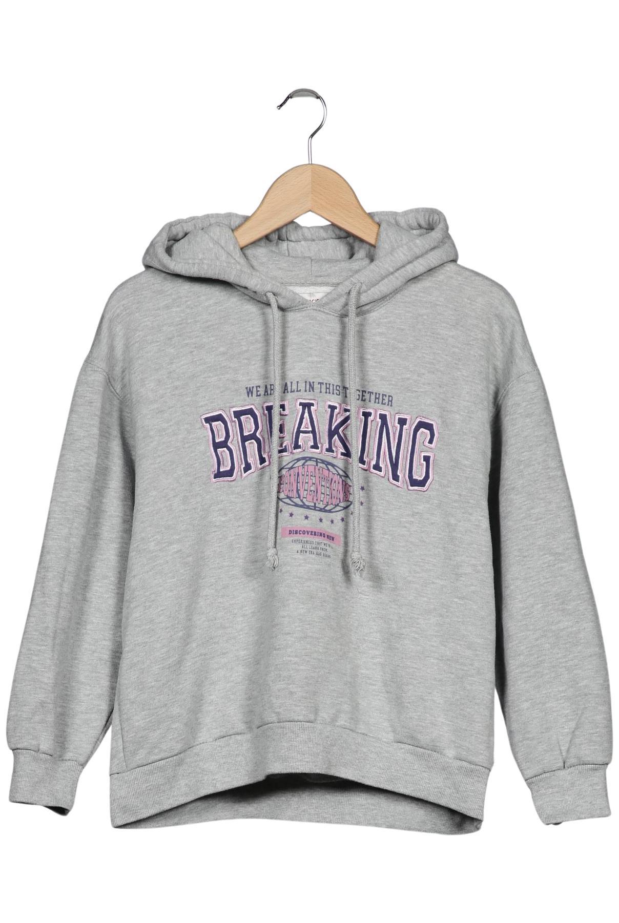 

Pull & Bear Damen Kapuzenpullover, grau, Gr. 34