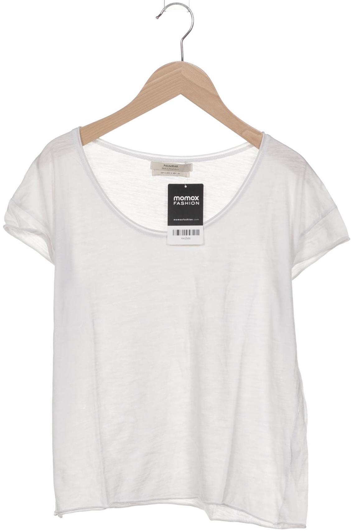 

Pull & Bear Damen T-Shirt, weiß, Gr. 36
