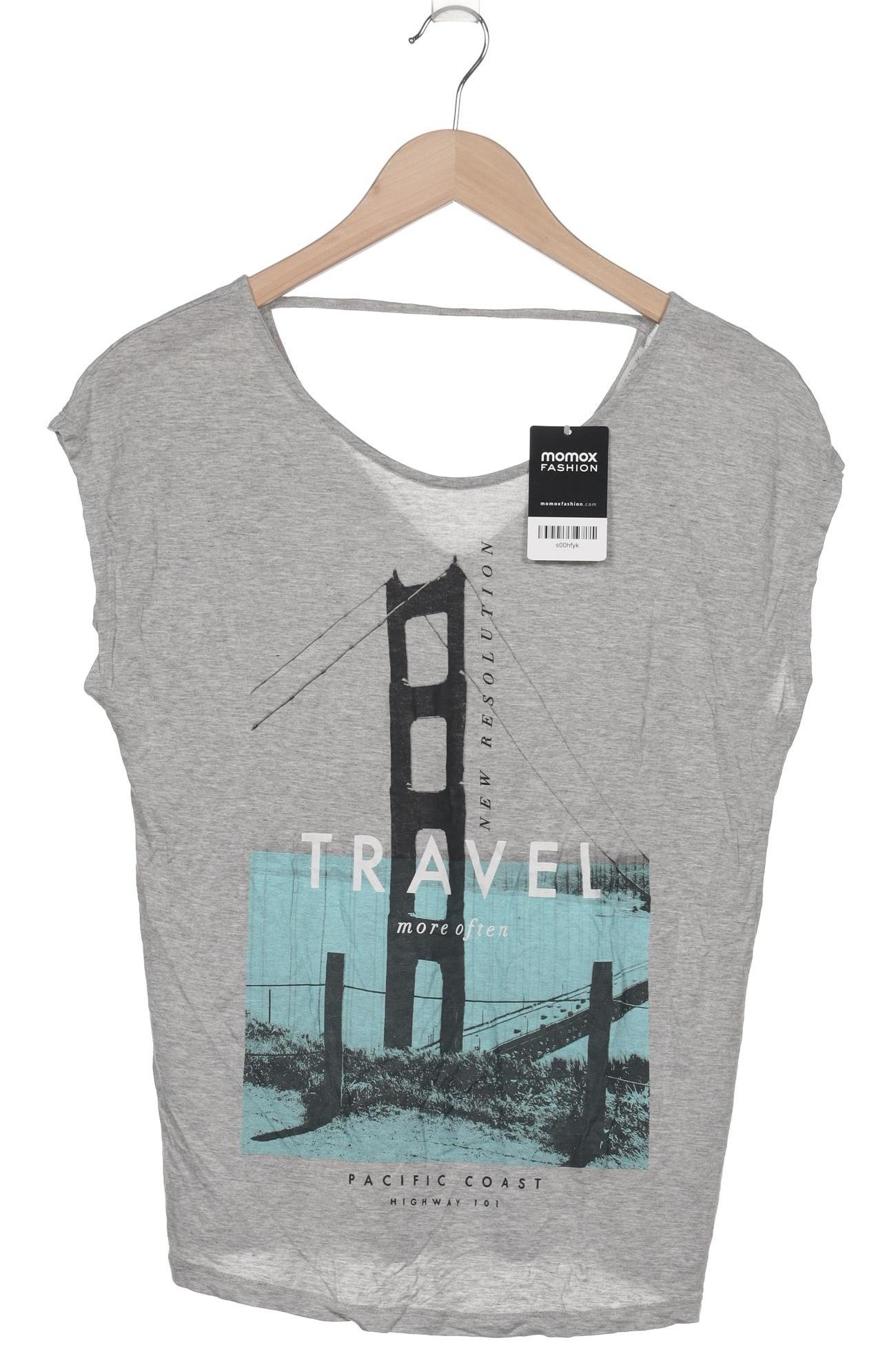 

Pull & Bear Damen T-Shirt, grau, Gr. 38