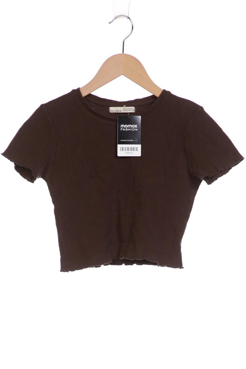 

Pull & Bear Damen T-Shirt, braun, Gr. 38