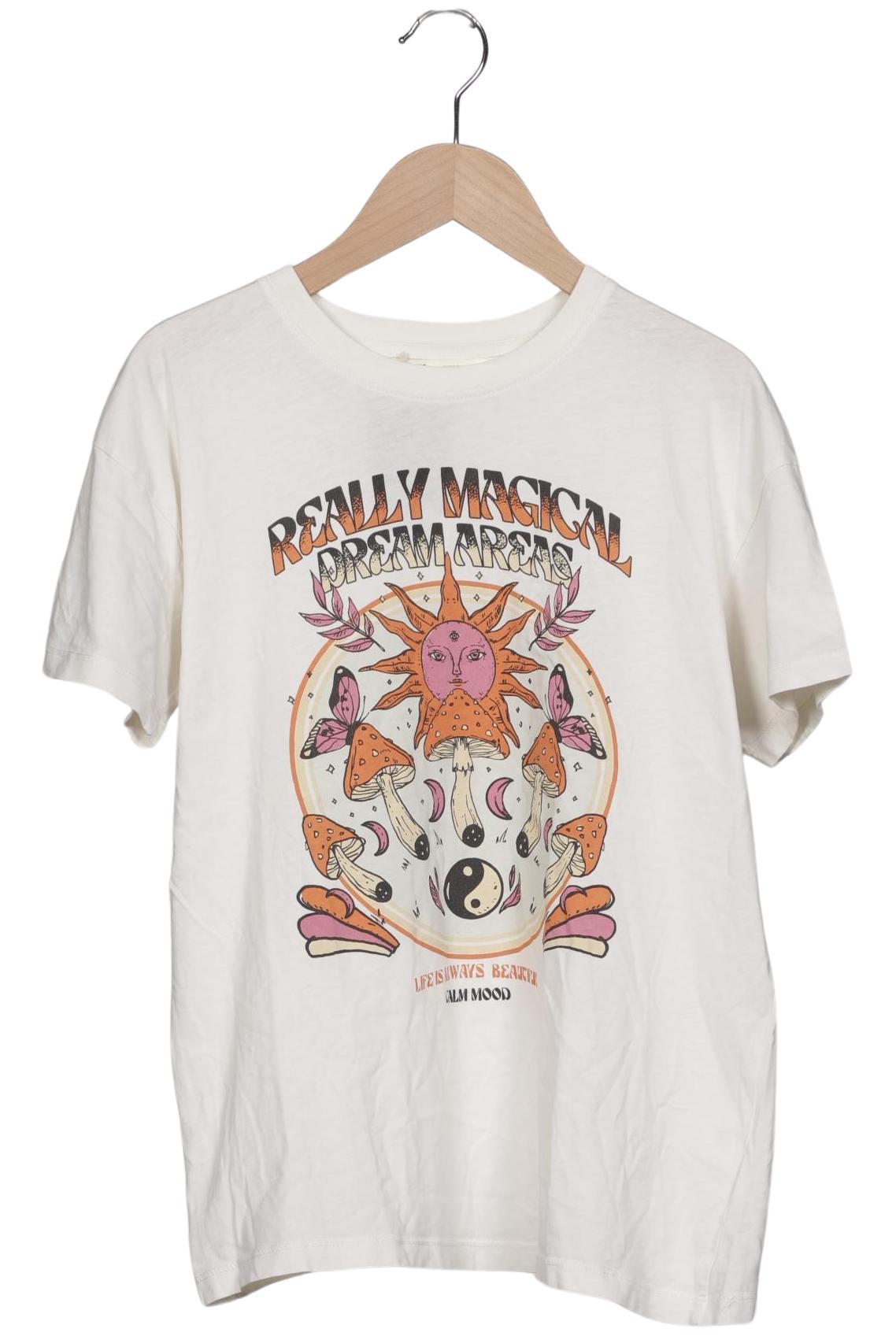 

Pull & Bear Damen T-Shirt, cremeweiß, Gr. 34