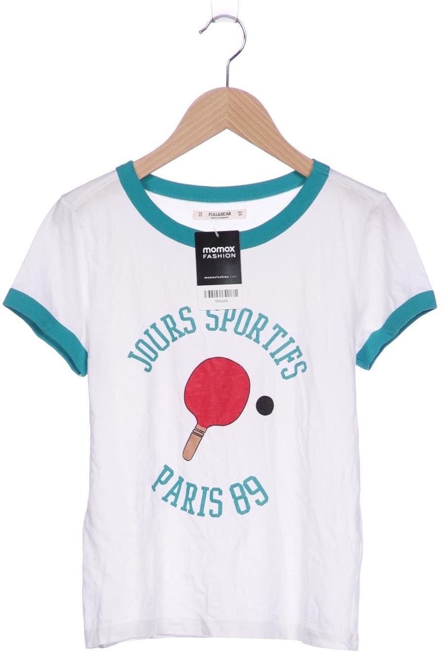 

Pull & Bear Damen T-Shirt, weiß, Gr. 34