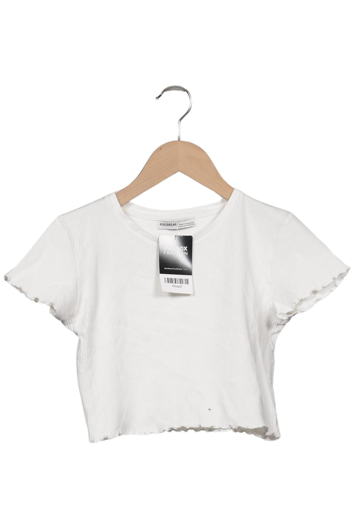 

Pull & Bear Damen T-Shirt, weiß, Gr. 38