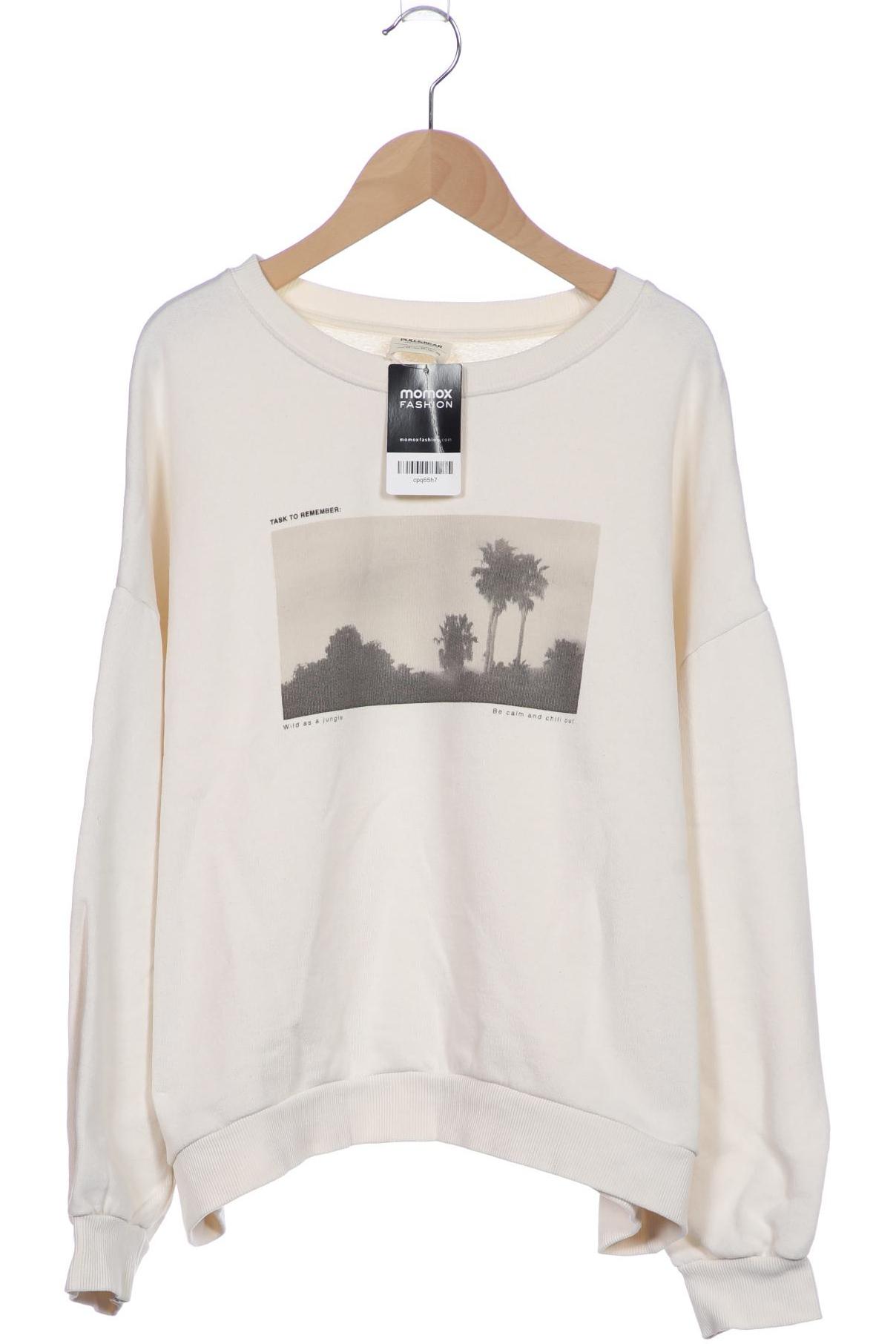

Pull & Bear Damen Sweatshirt, cremeweiß, Gr. 38