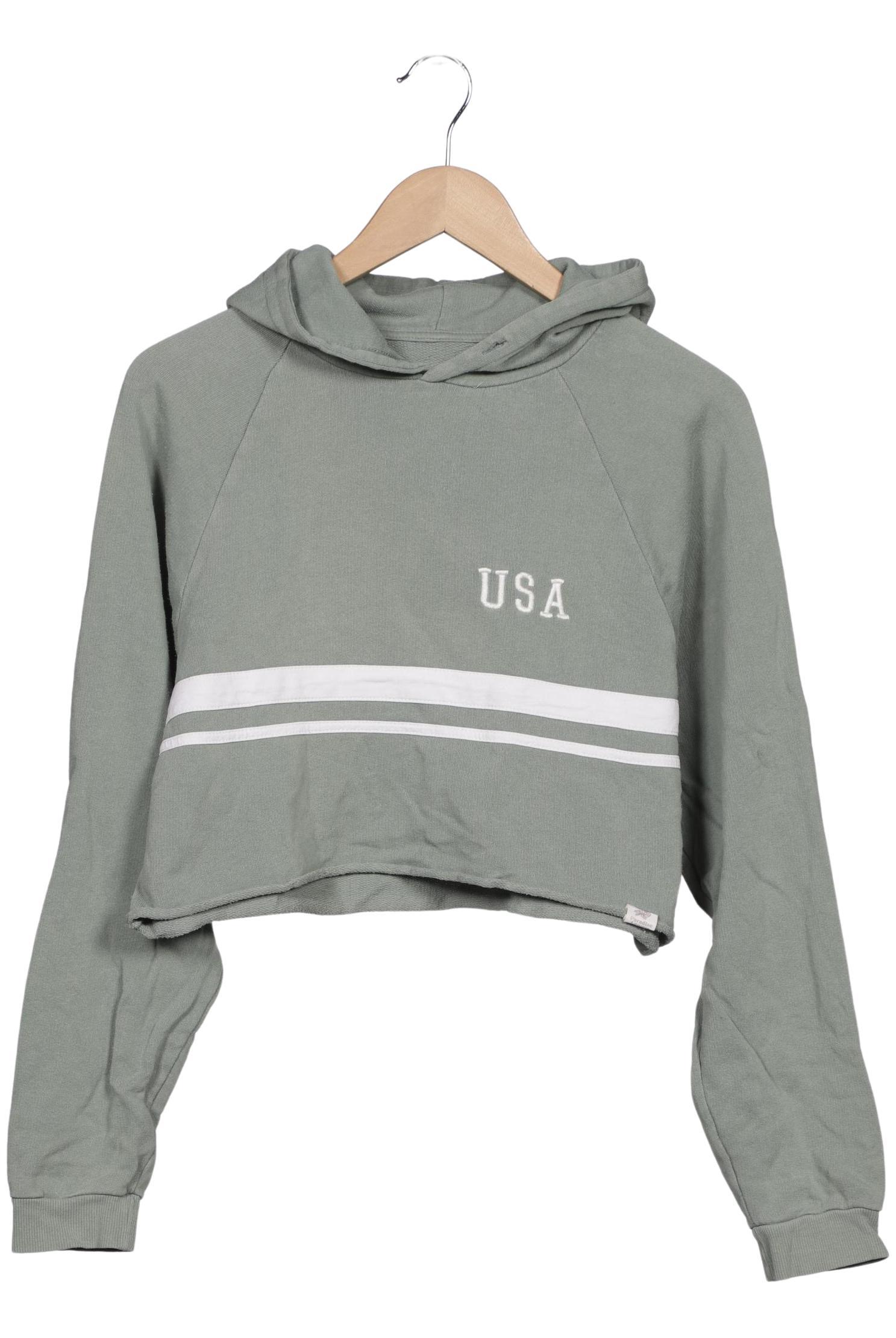 

Pull & Bear Damen Kapuzenpullover, grün, Gr. 34