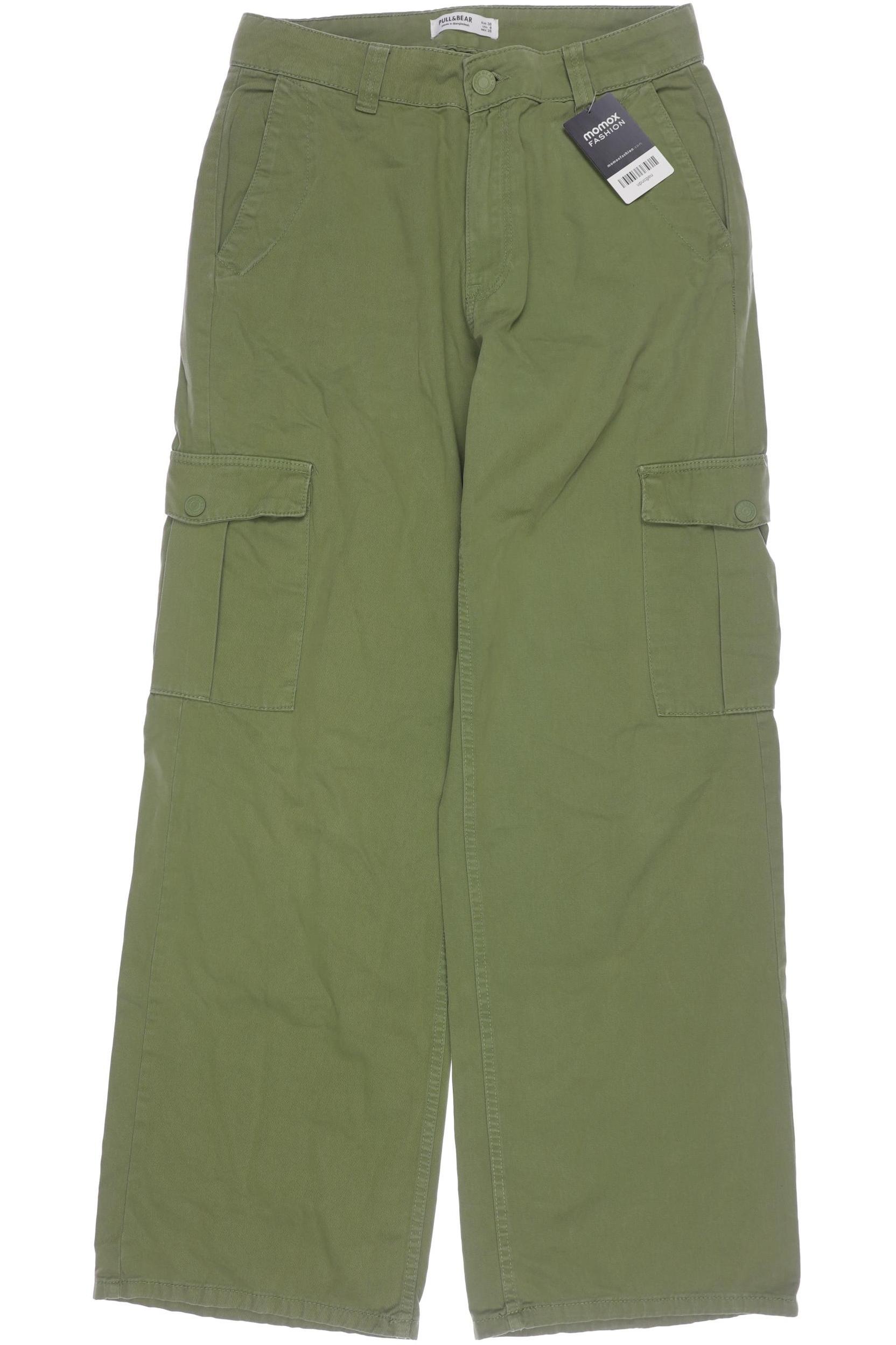 

Pull & Bear Damen Stoffhose, grün, Gr. 38