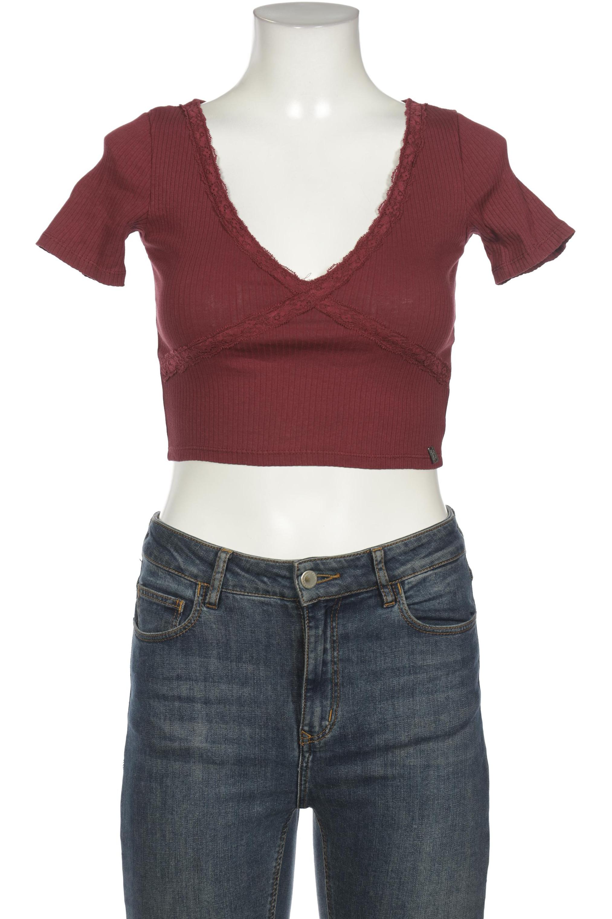

Pull & Bear Damen T-Shirt, bordeaux, Gr. 38