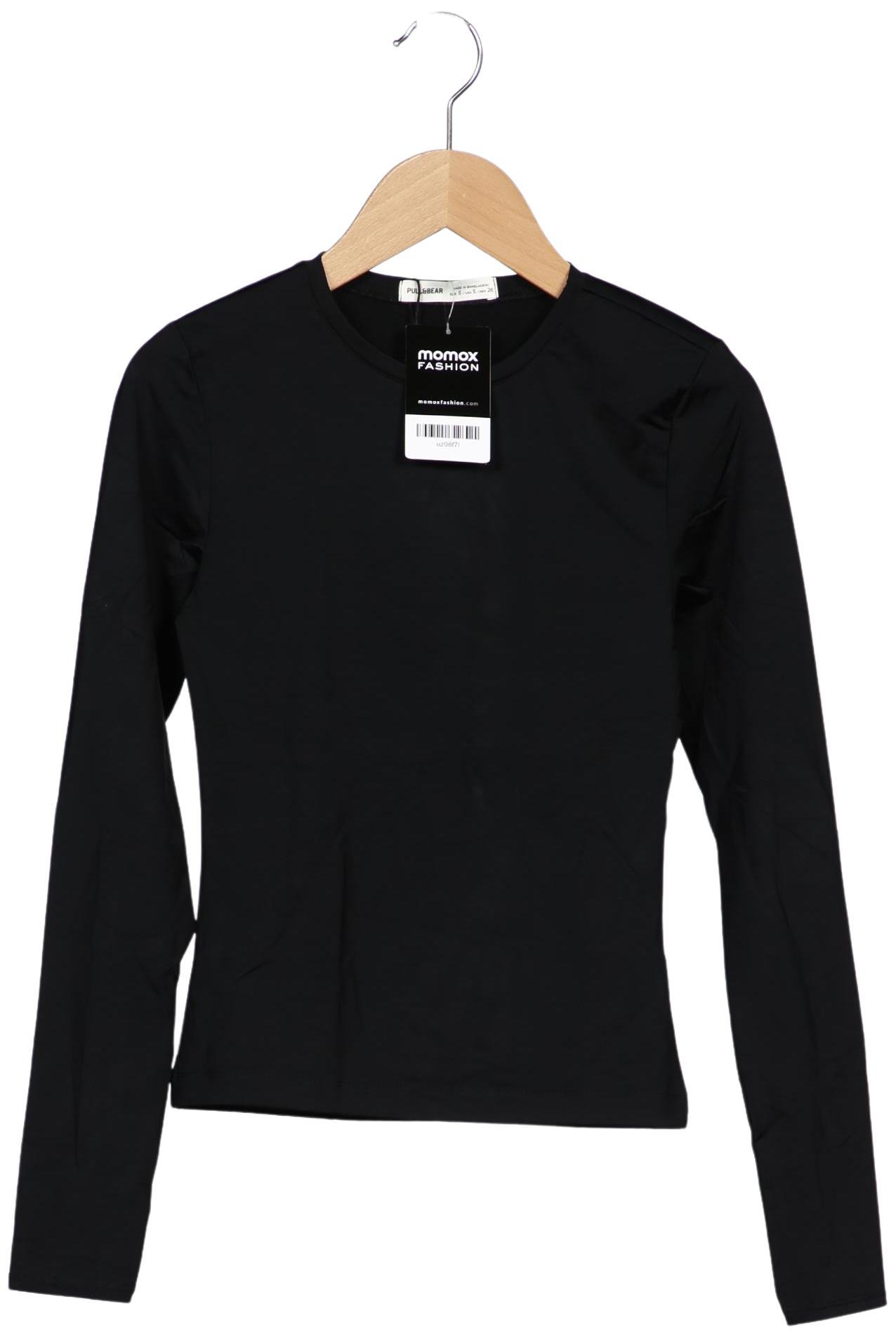 

Pull & Bear Damen Langarmshirt, schwarz, Gr. 36