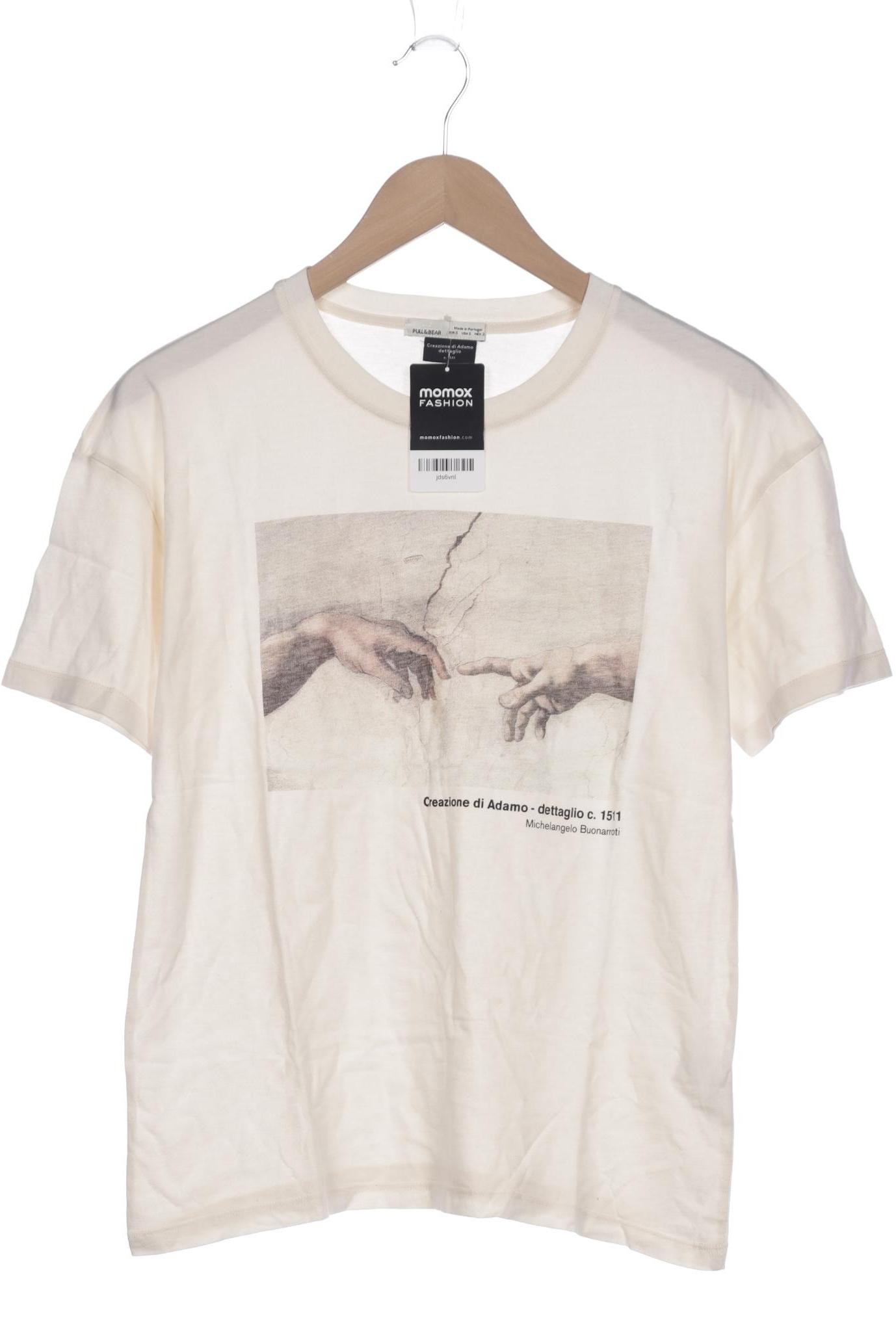 

Pull & Bear Damen T-Shirt, cremeweiß, Gr. 36