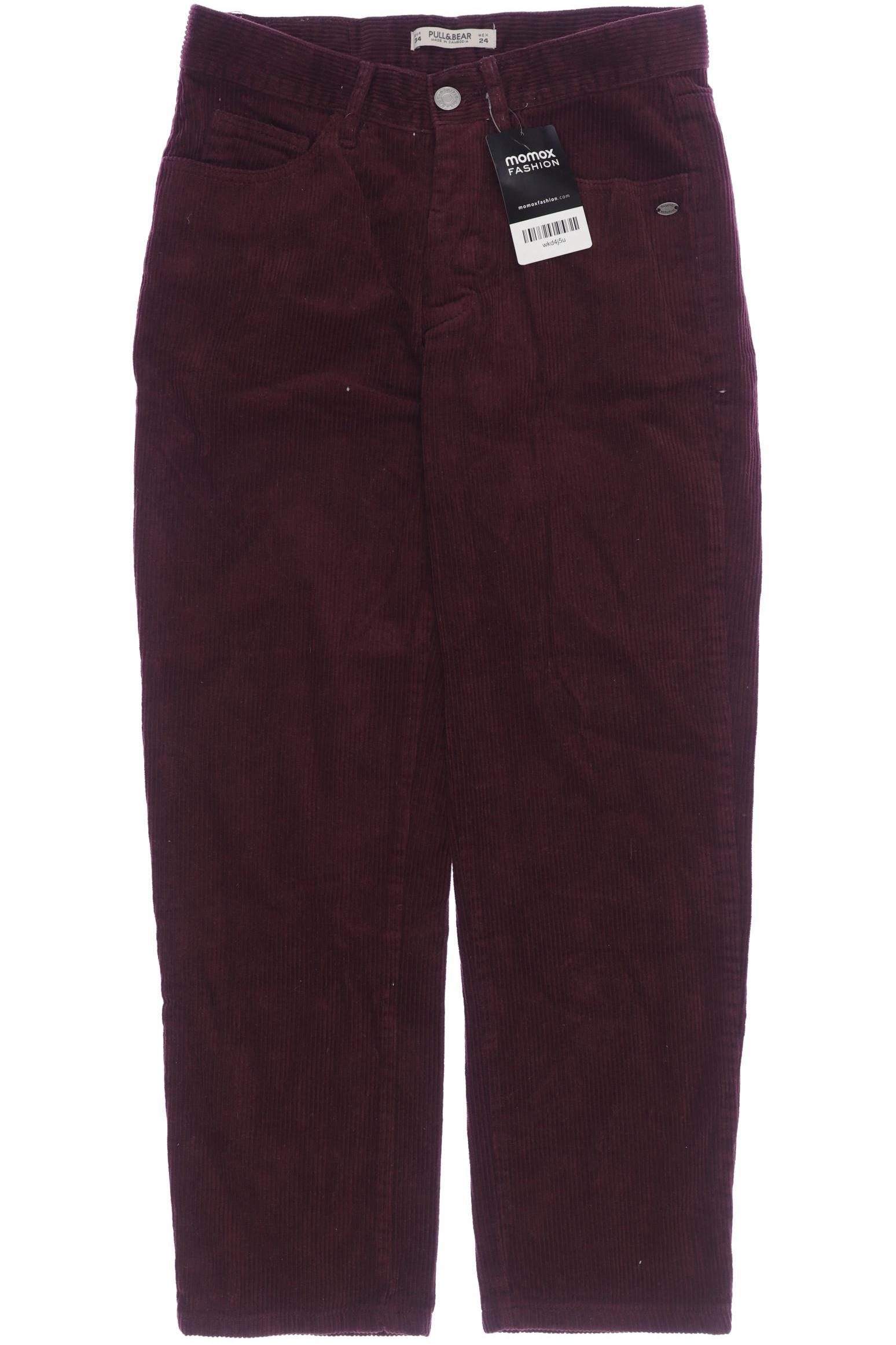 

Pull & Bear Damen Stoffhose, bordeaux, Gr. 34