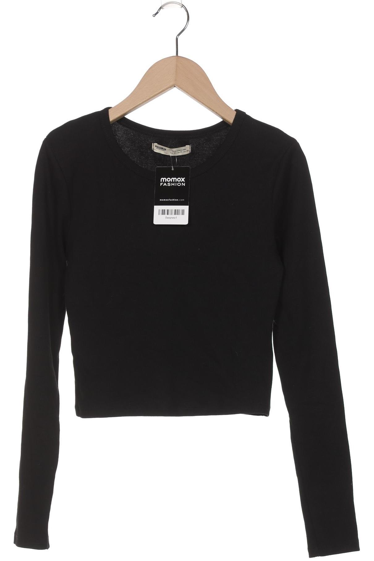 

Pull & Bear Damen Langarmshirt, schwarz, Gr. 38