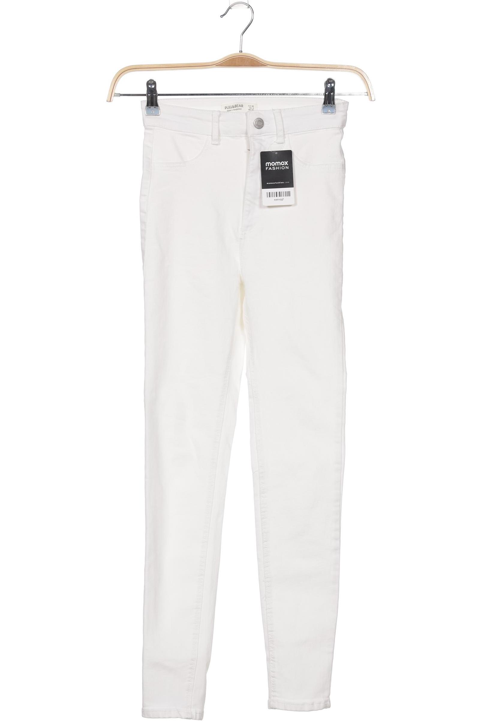 

Pull & Bear Damen Stoffhose, weiß, Gr. 36