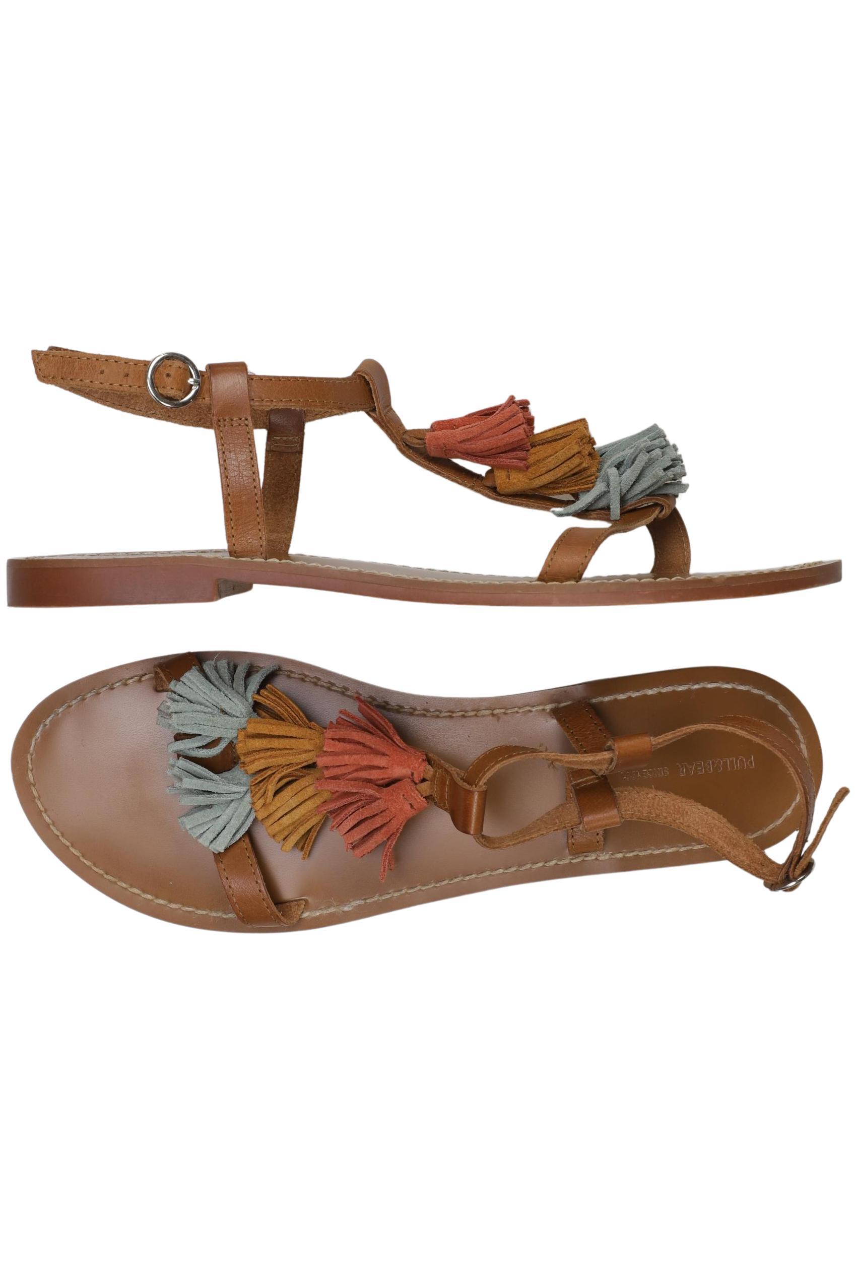 

Pull & Bear Damen Sandale, braun, Gr. 40