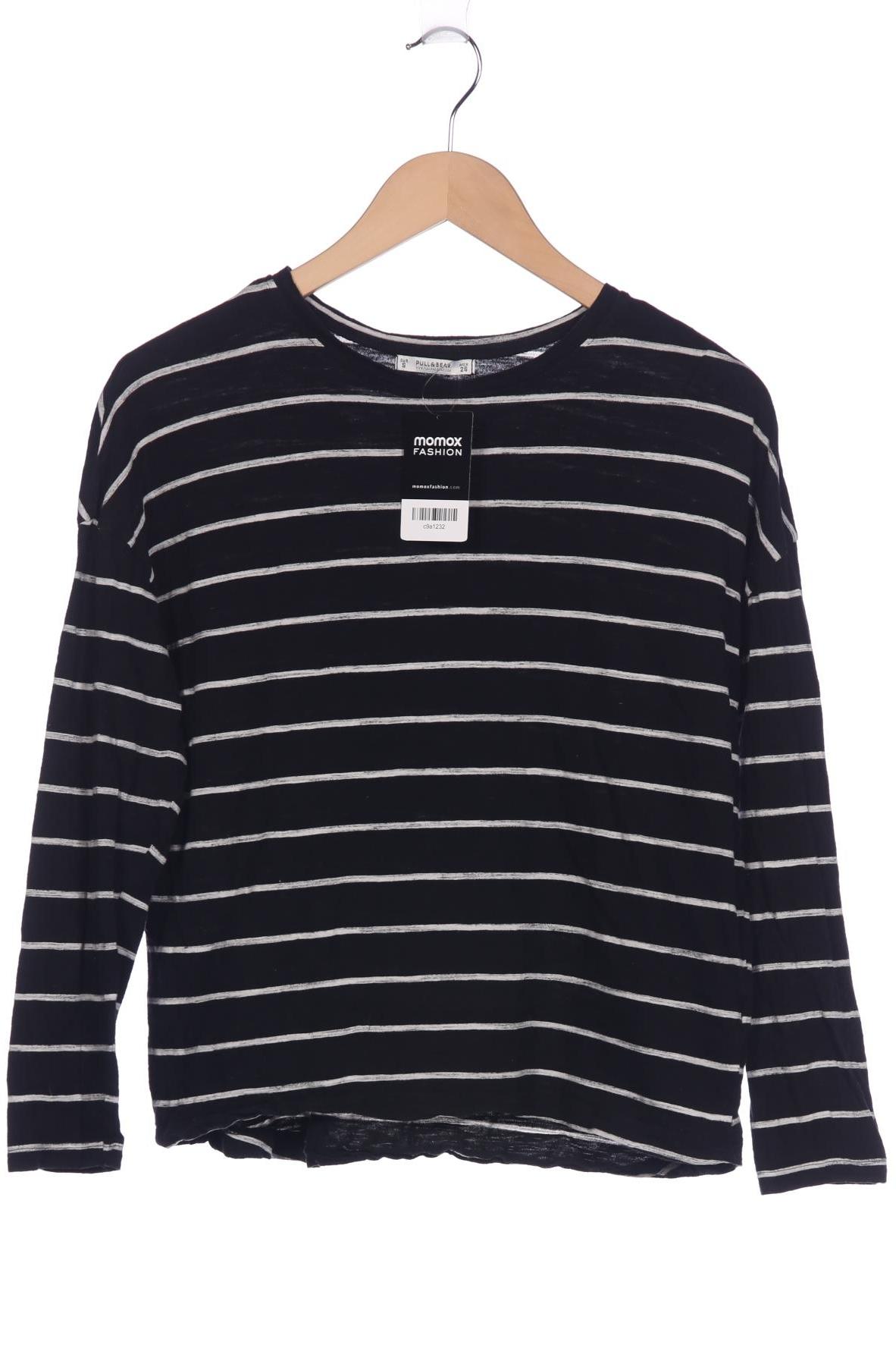 

Pull & Bear Damen Langarmshirt, schwarz, Gr. 36