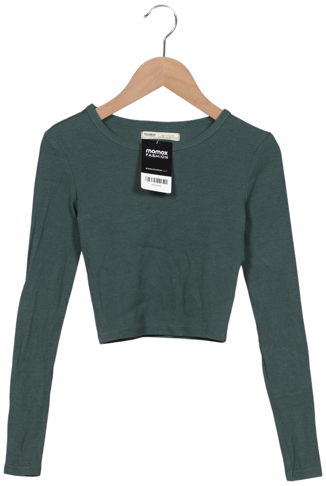 

Pull & Bear Damen Langarmshirt, grün, Gr. 34