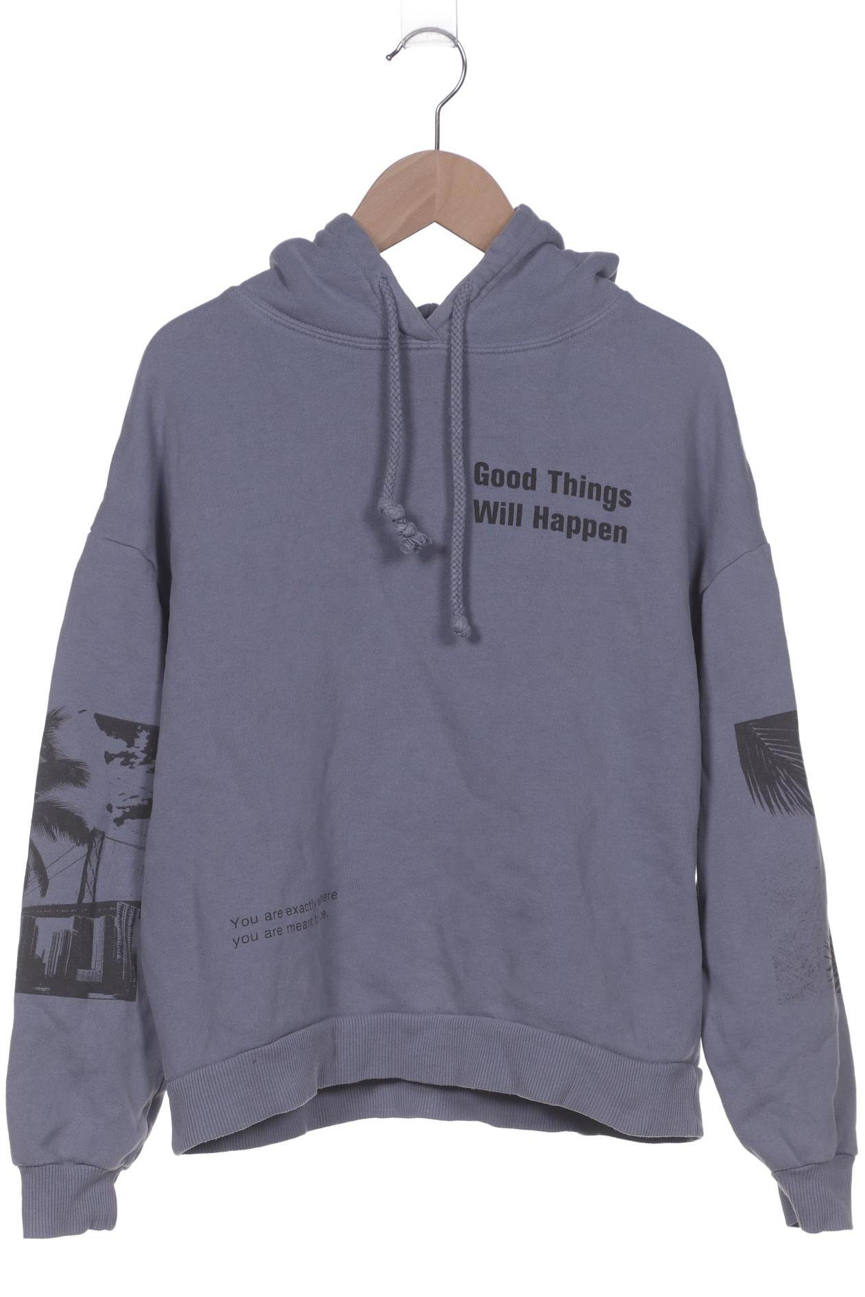 

Pull & Bear Damen Kapuzenpullover, blau, Gr. 34