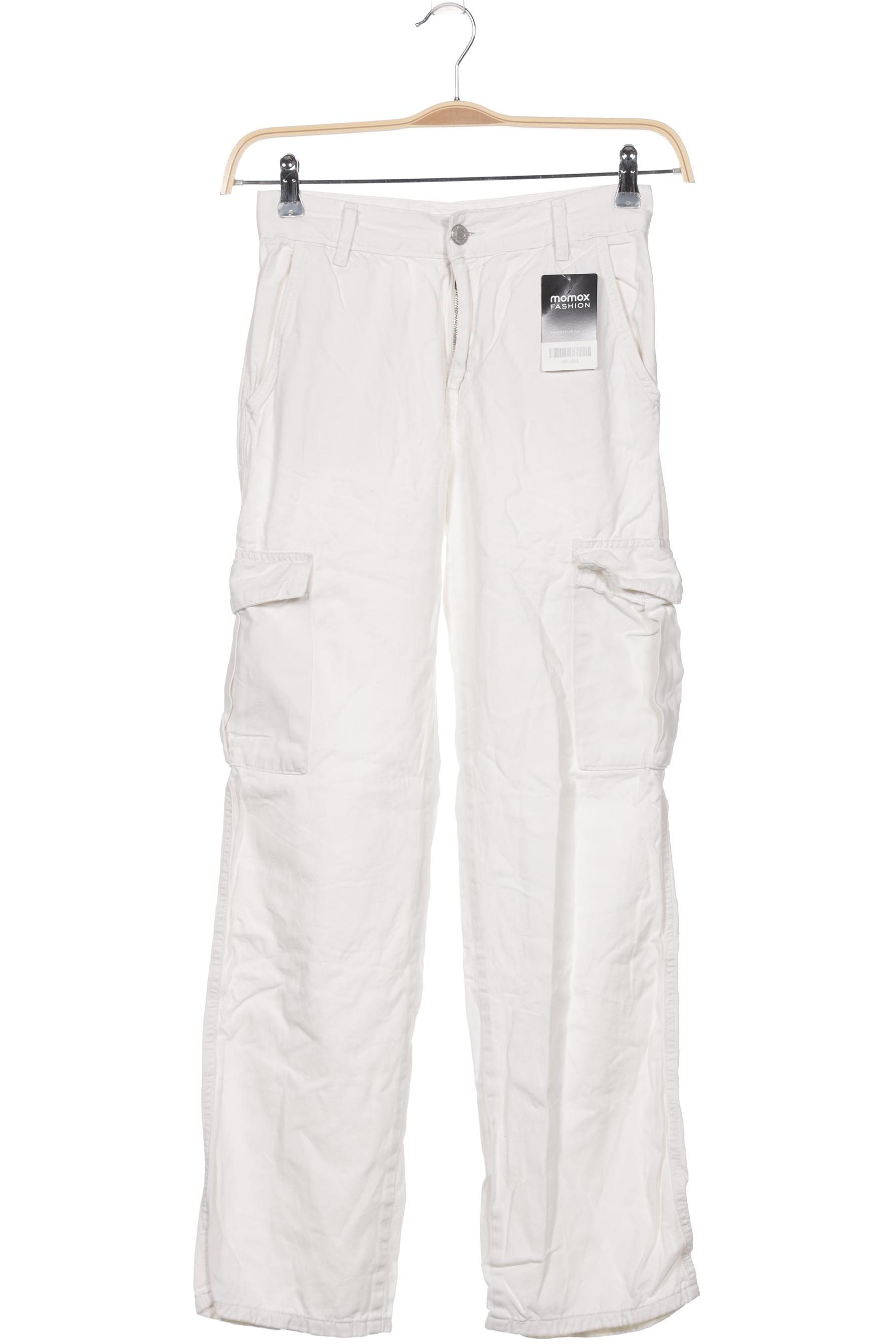 

Pull & Bear Damen Stoffhose, weiß, Gr. 36