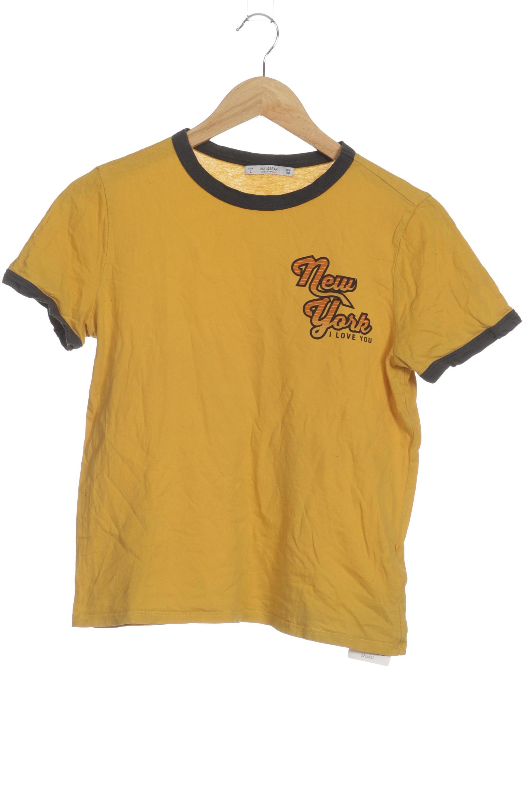 

Pull & Bear Damen T-Shirt, gelb, Gr. 42