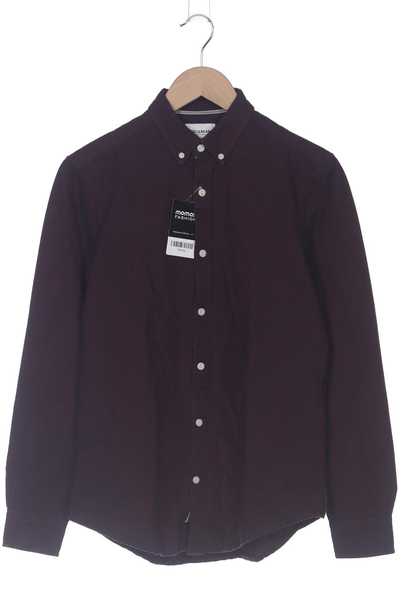 

Pull & Bear Herren Hemd, bordeaux, Gr. 46