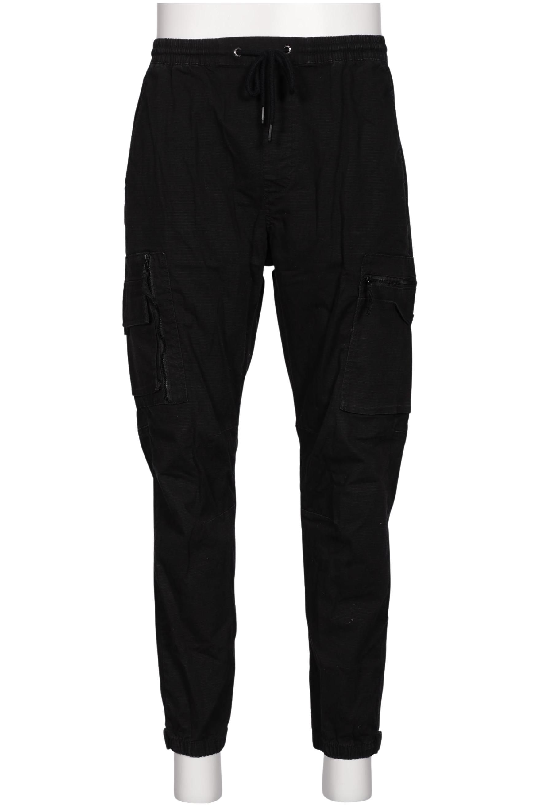 

Pull & Bear Herren Stoffhose, schwarz, Gr. 0