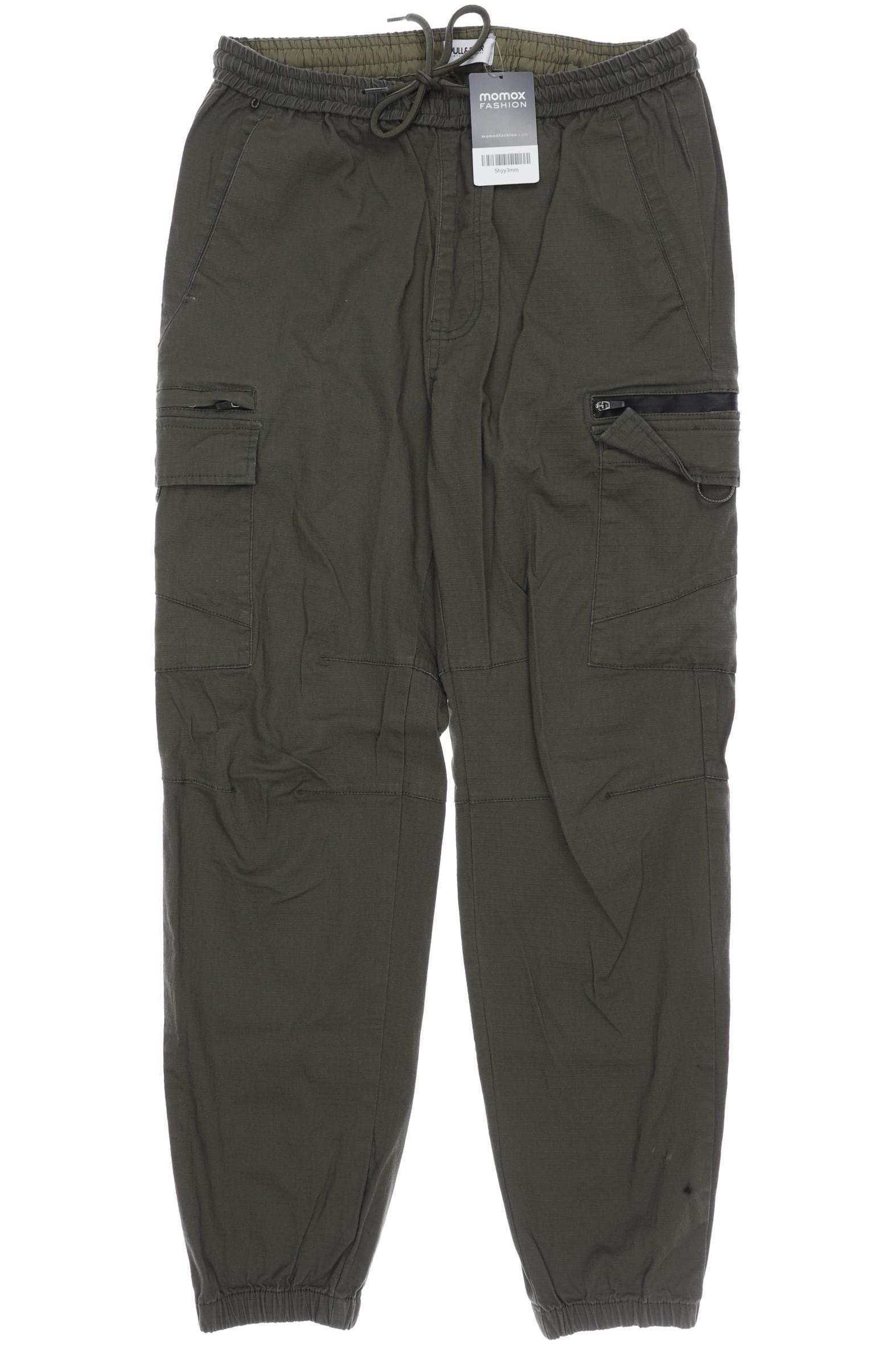 

Pull & Bear Herren Stoffhose, grün, Gr. 0