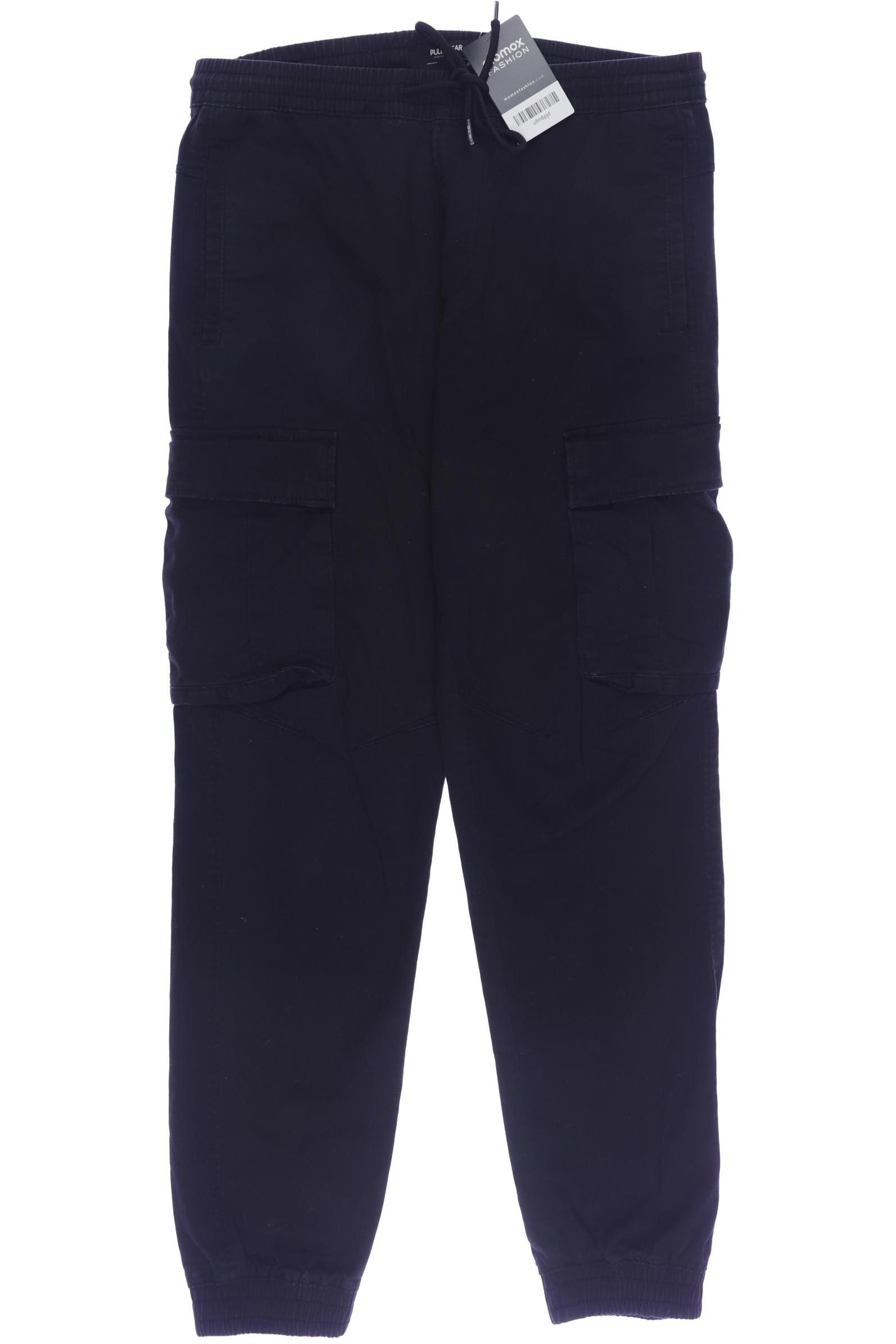 

Pull & Bear Herren Stoffhose, schwarz, Gr. 30