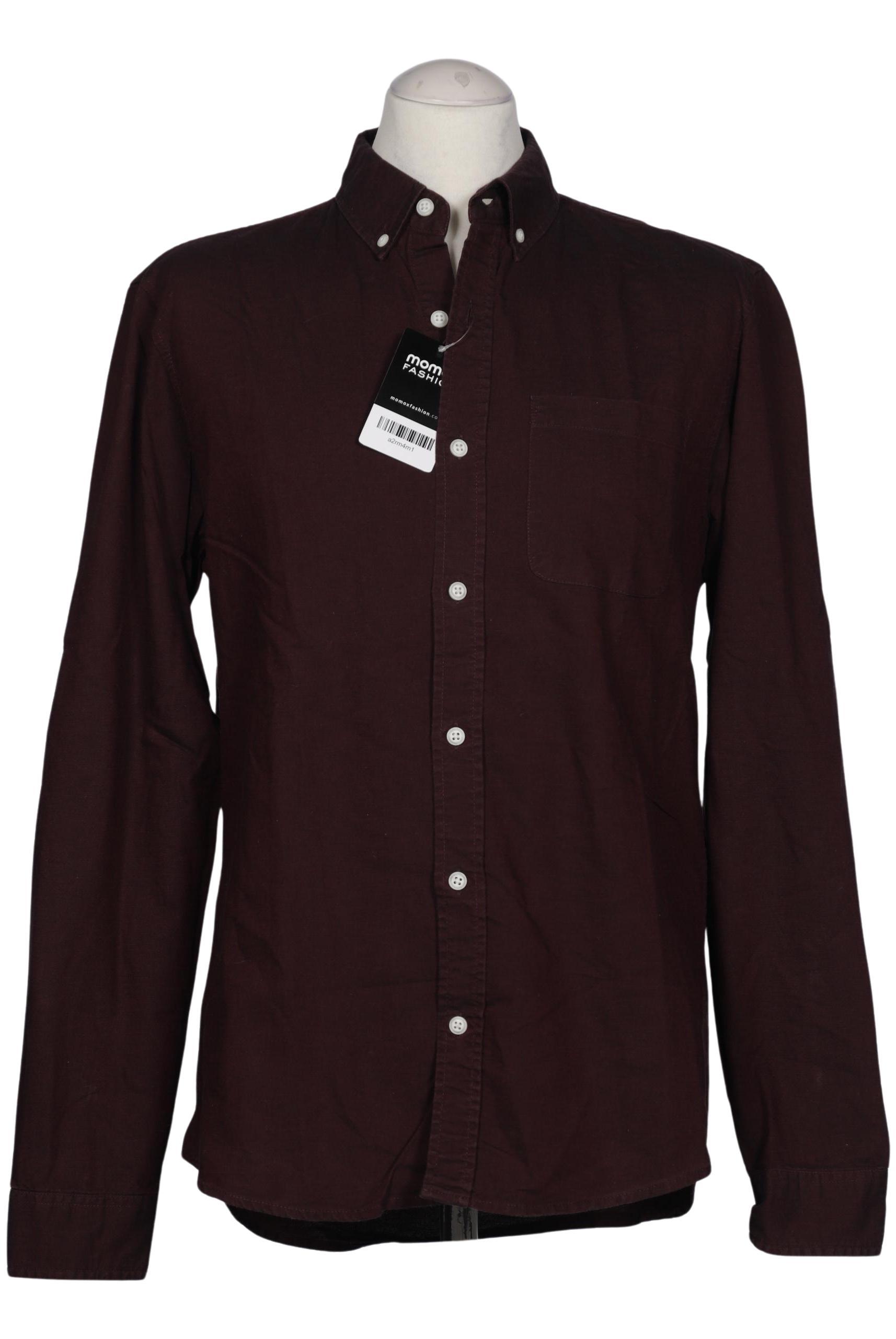 

Pull & Bear Herren Hemd, bordeaux, Gr. 48
