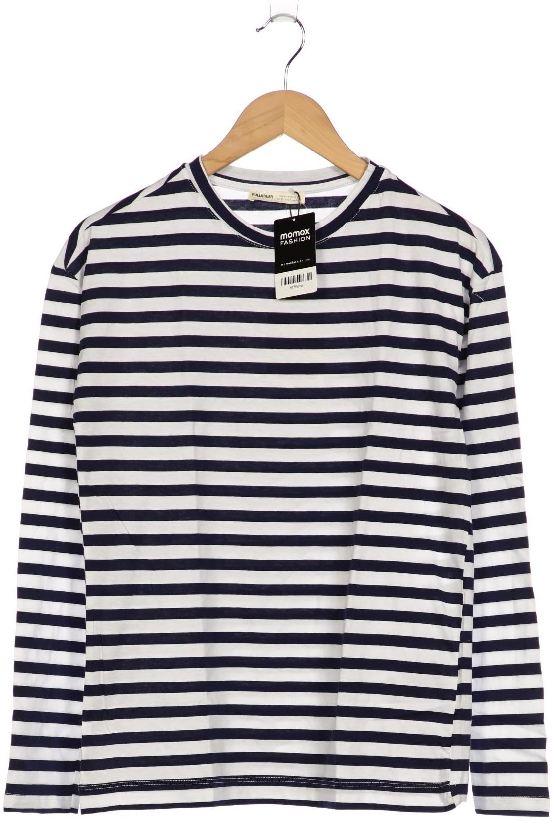 

Pull & Bear Herren Langarmshirt, weiß, Gr. 46