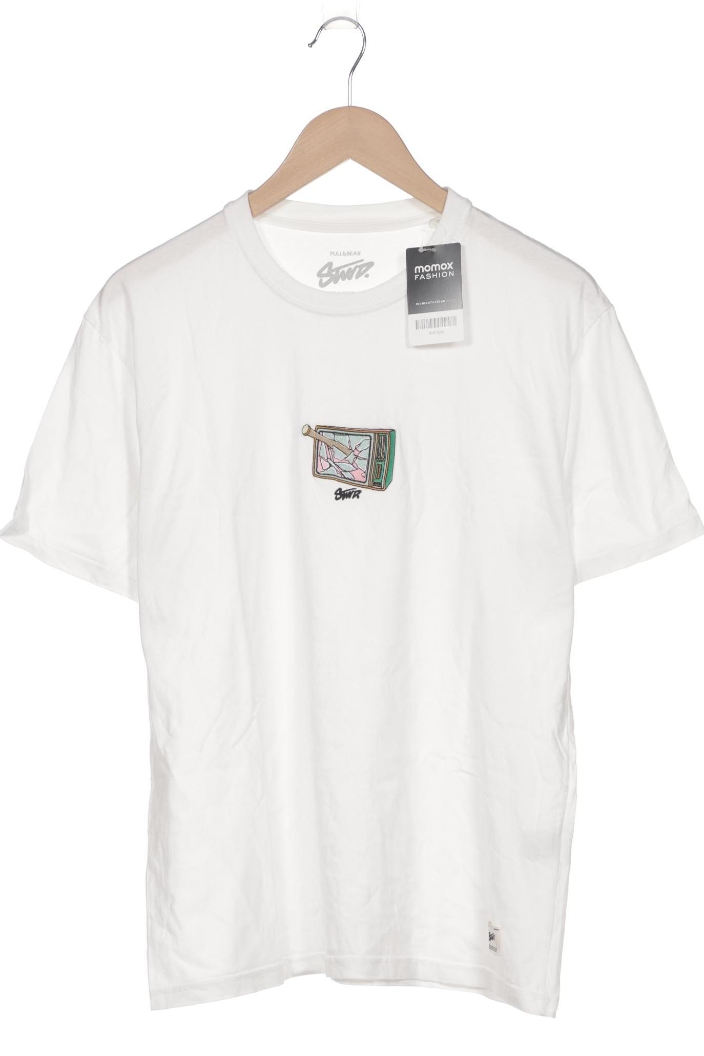 Thumbnail - Pull &amp; Bear Herren T-Shirt, weiß, Gr. 48