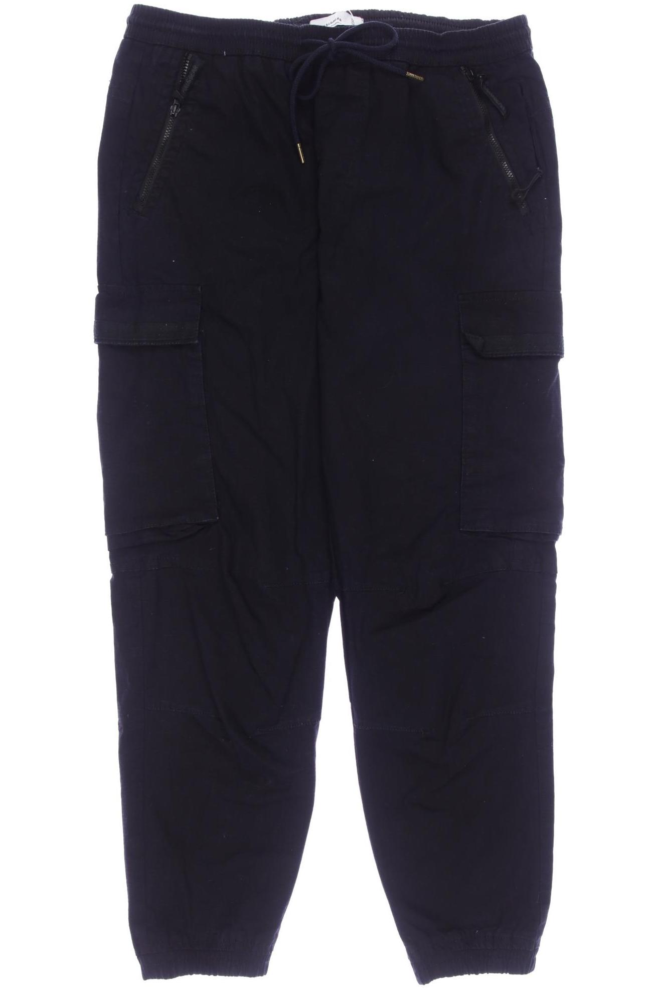 

Pull & Bear Herren Stoffhose, schwarz, Gr. 0