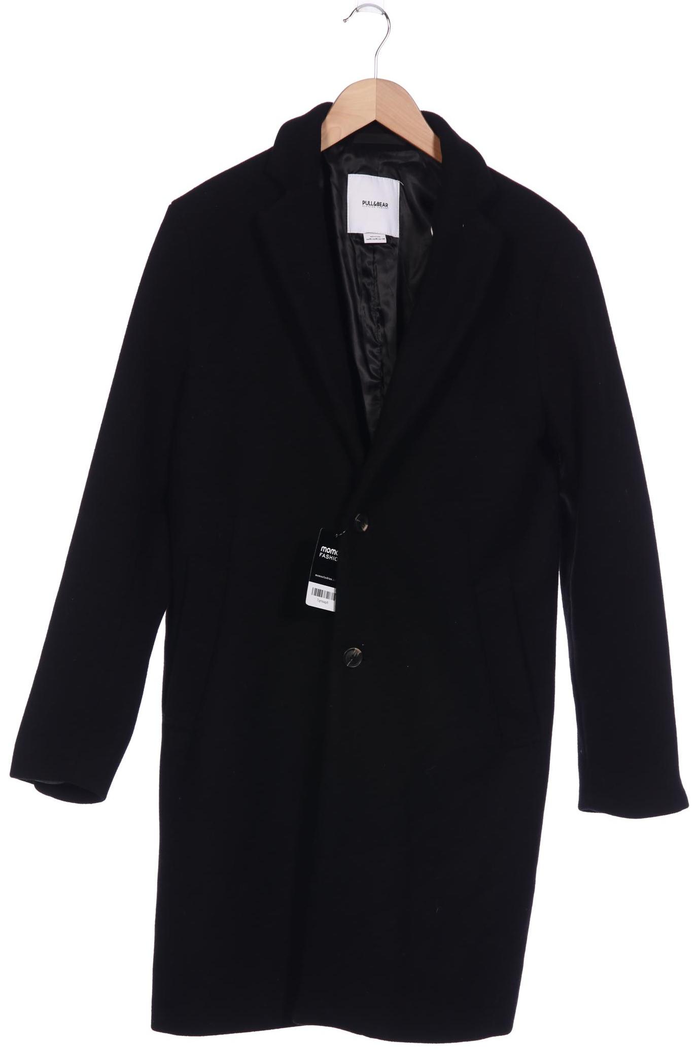 

Pull & Bear Herren Mantel, schwarz, Gr. 48