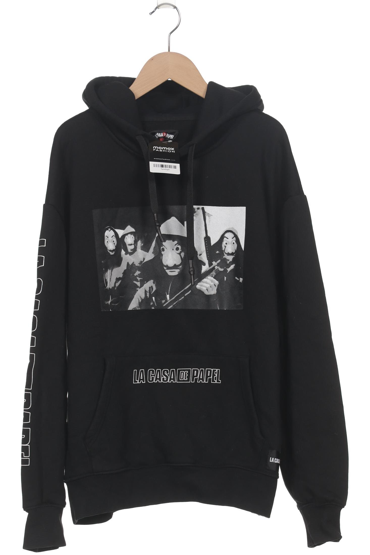 

Pull & Bear Herren Kapuzenpullover, schwarz, Gr. 48