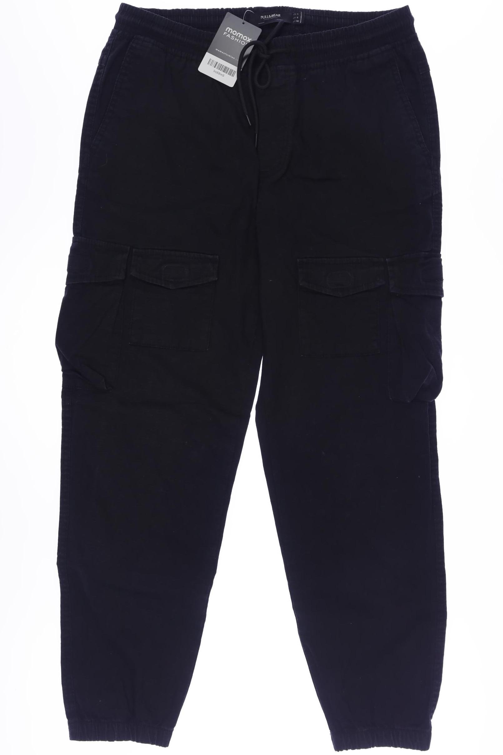 

Pull & Bear Herren Stoffhose, schwarz, Gr. 0