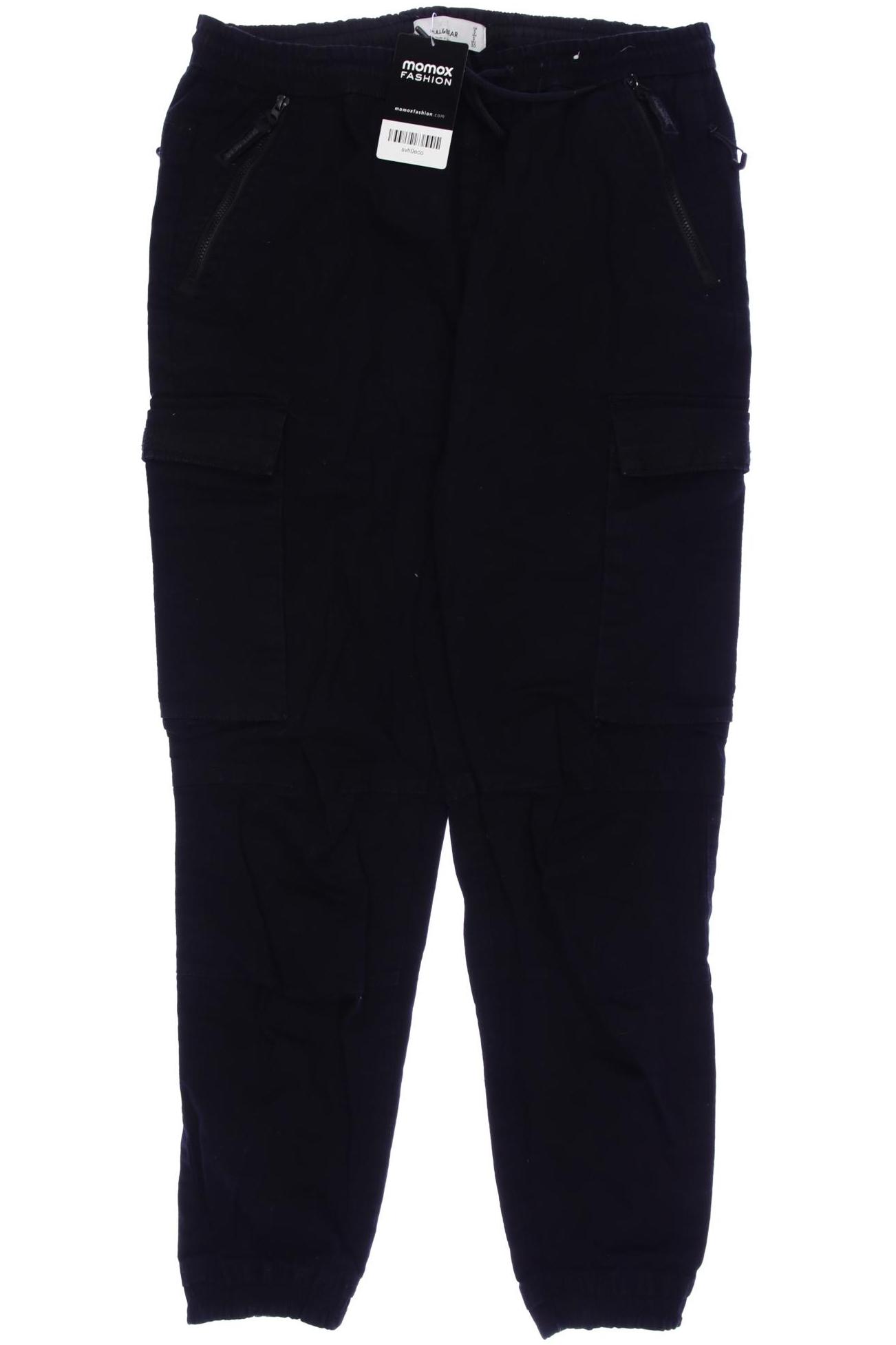 

Pull & Bear Herren Stoffhose, schwarz, Gr. 0