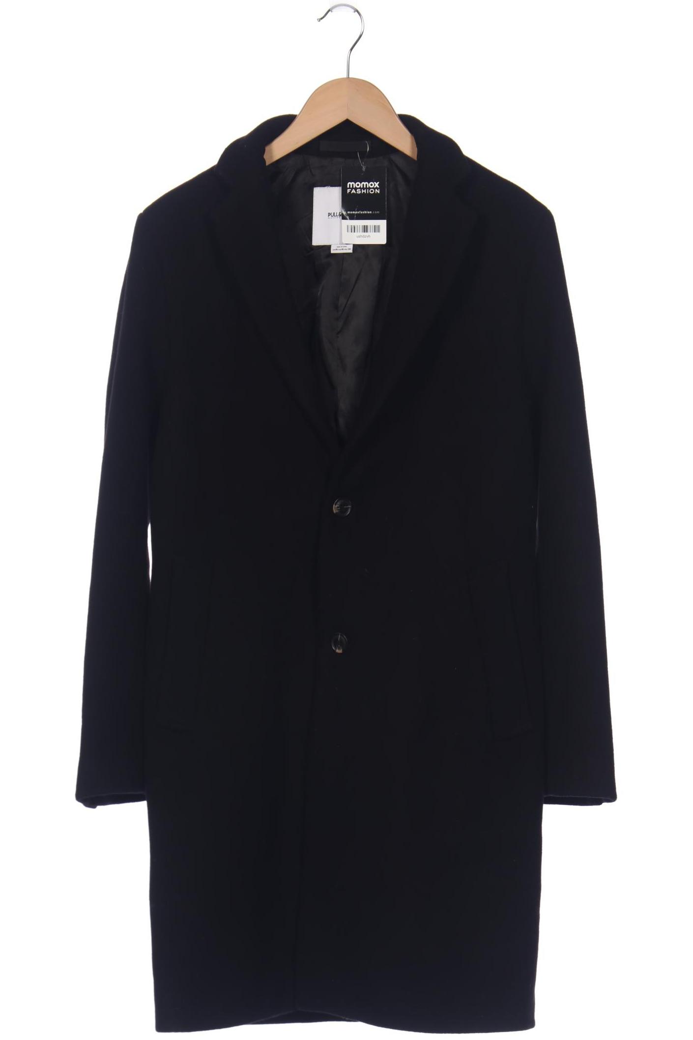 

Pull & Bear Herren Mantel, schwarz, Gr. 48