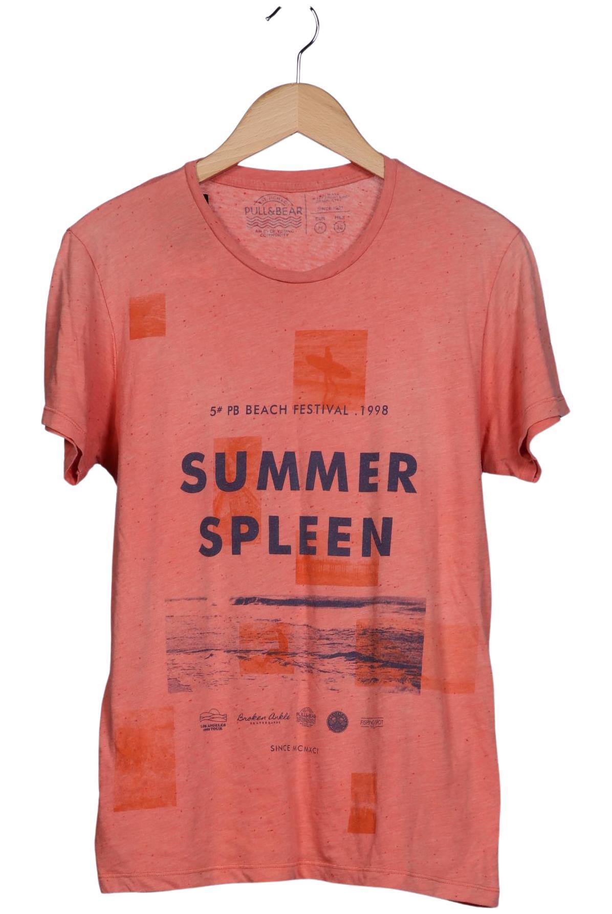 Thumbnail - Pull &amp; Bear Herren T-Shirt, pink, Gr. 48