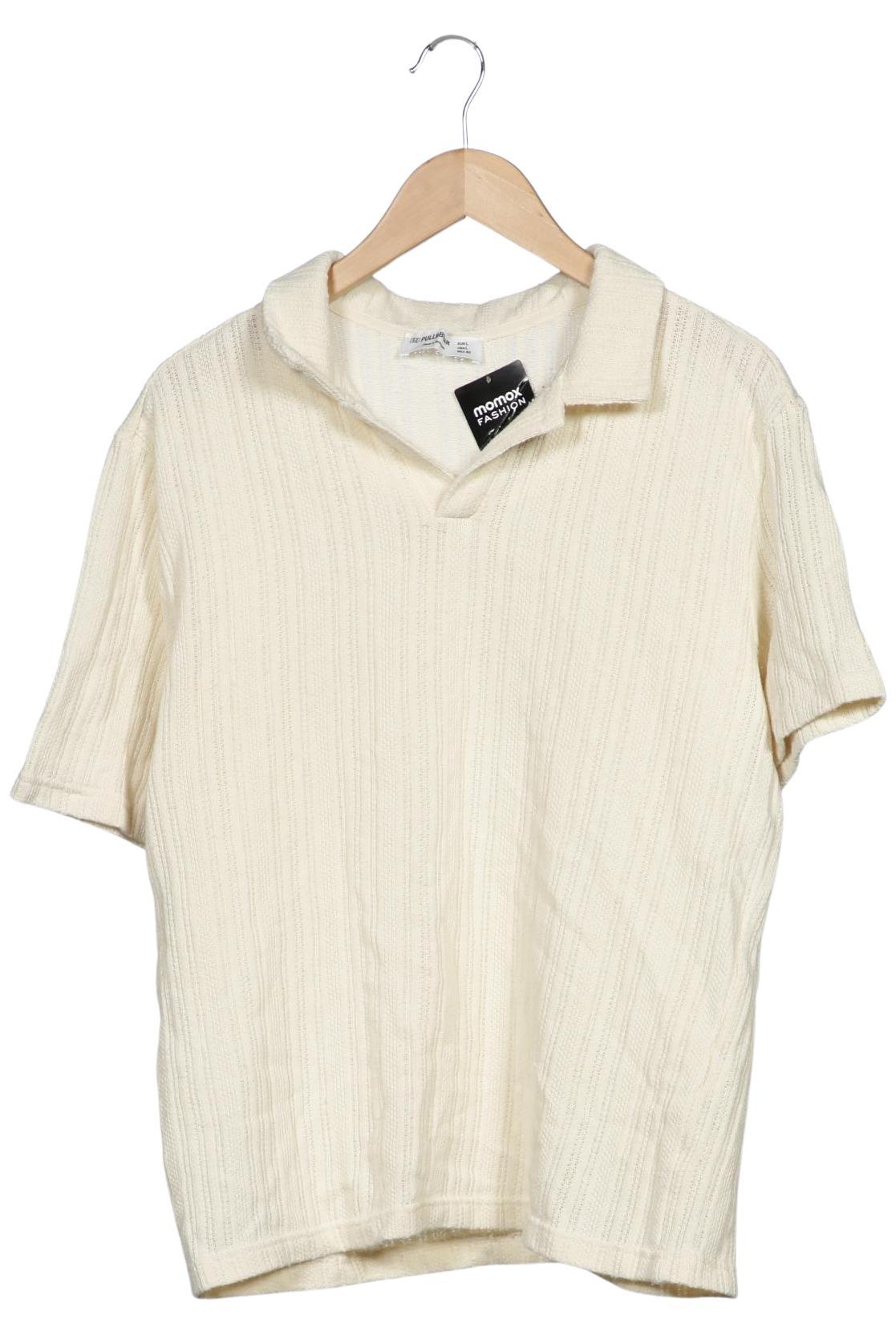 Thumbnail - Pull &amp; Bear Herren Poloshirt, cremeweiß, Gr. 52