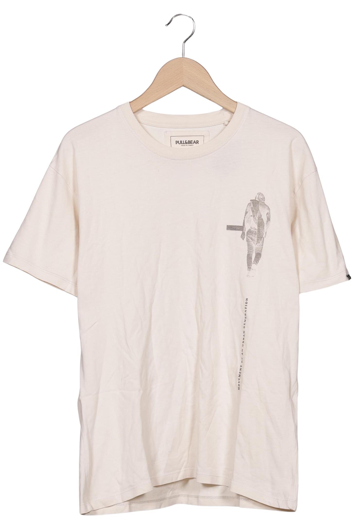 

Pull & Bear Herren T-Shirt, cremeweiß, Gr. 48