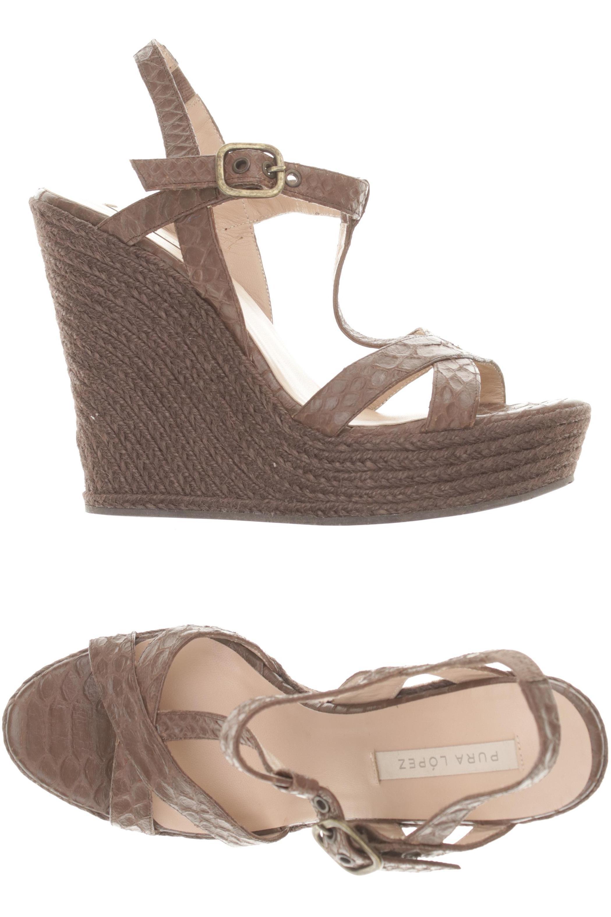 

Pura Lopez Damen Sandale, braun, Gr. 40