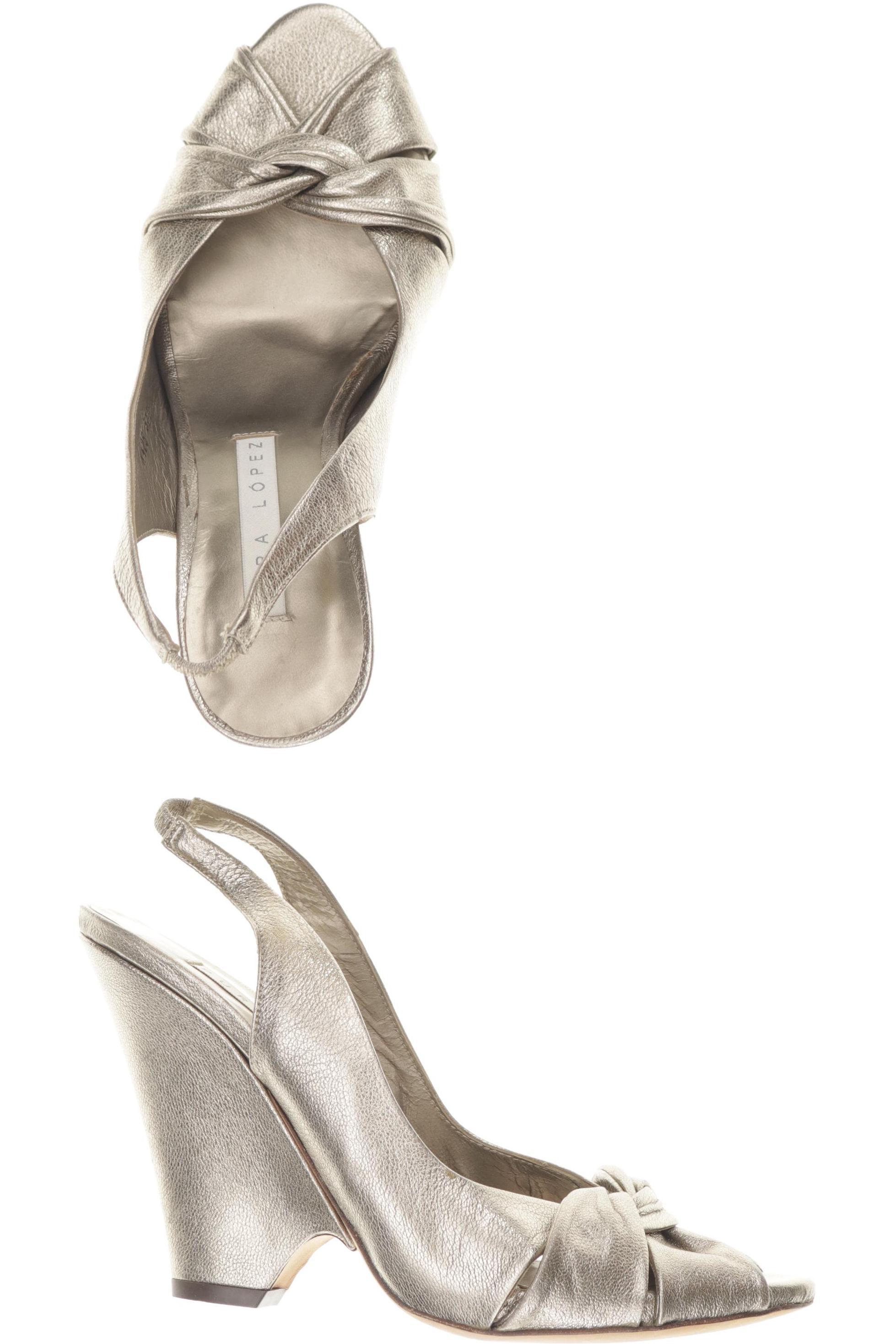 

Pura Lopez Damen Sandale, silber, Gr. 37.5