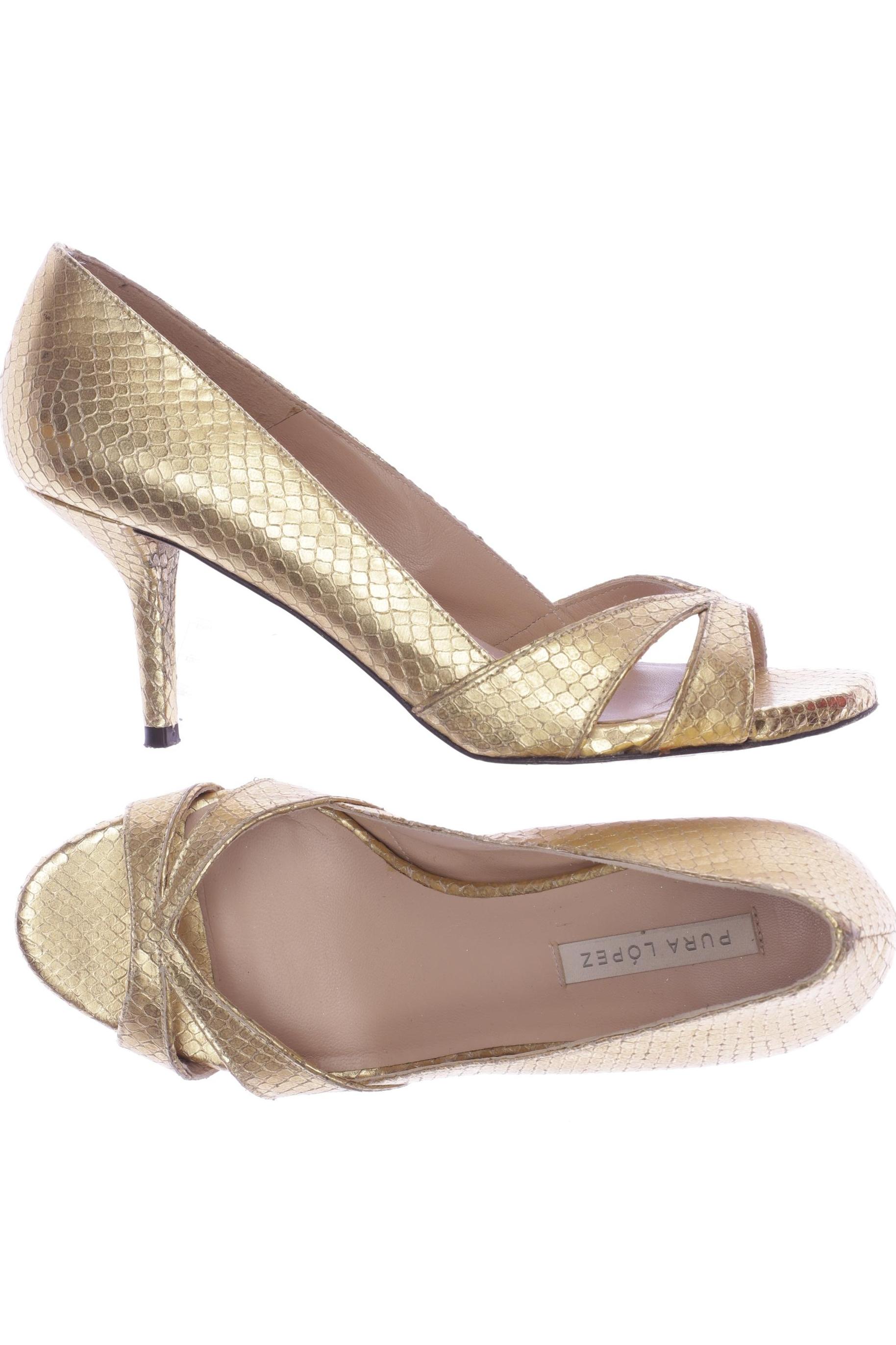 

Pura Lopez Damen Pumps, gold, Gr. 38