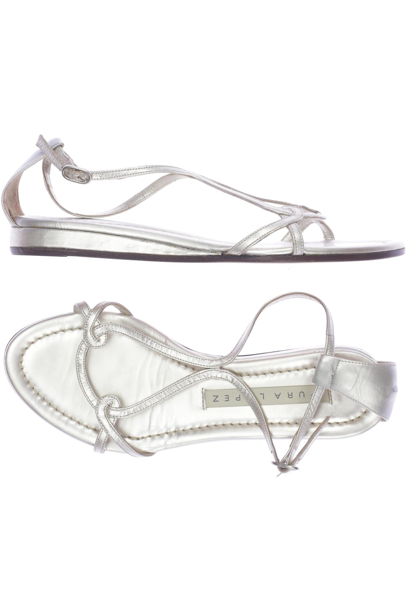

Pura Lopez Damen Sandale, silber, Gr. 35.5