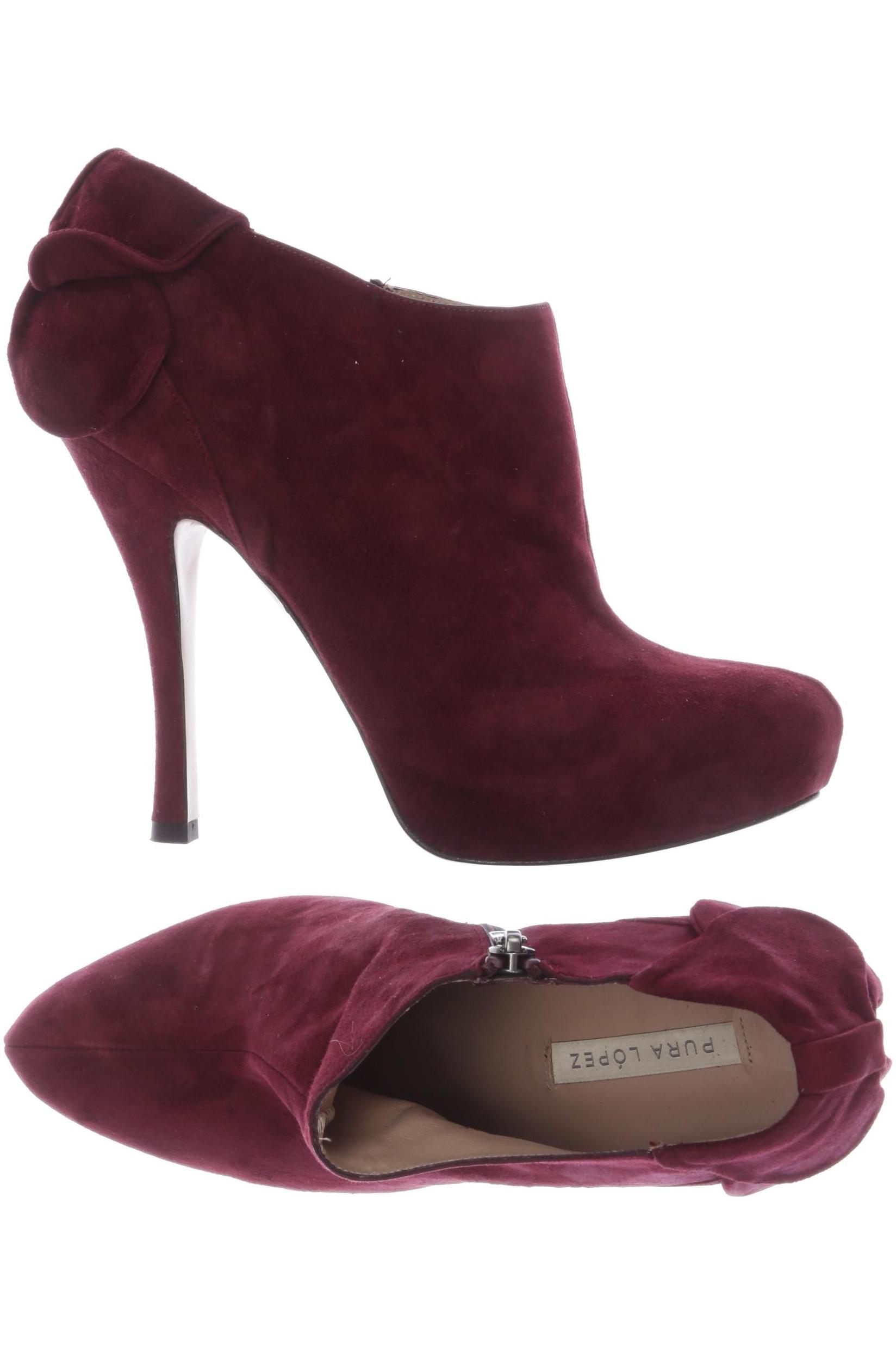 

Pura Lopez Damen Stiefelette, bordeaux, Gr. 38.5