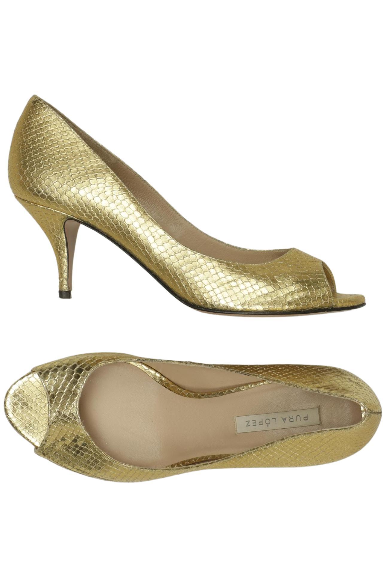 

Pura Lopez Damen Pumps, gold, Gr. 38.5
