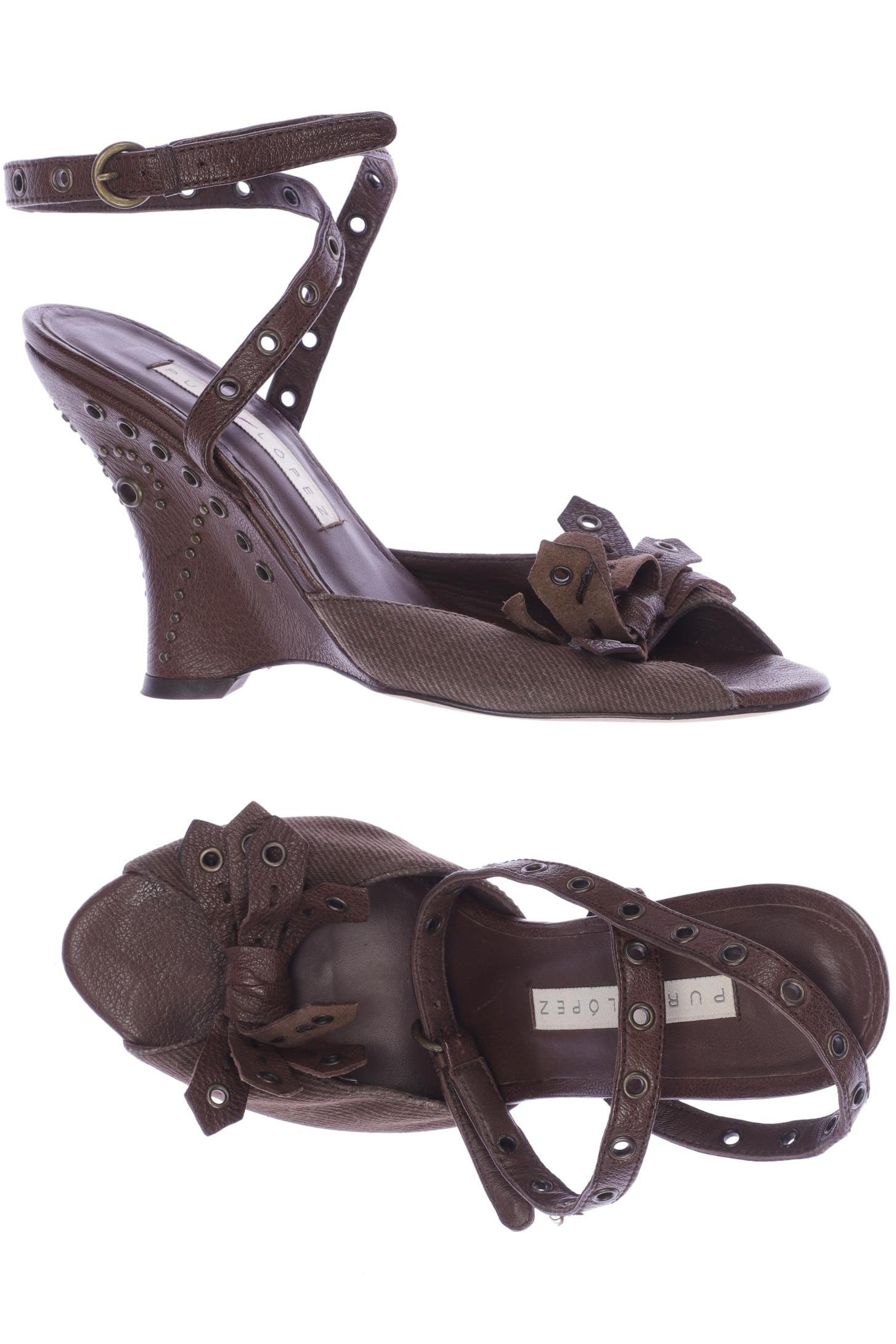 

Pura Lopez Damen Sandale, braun, Gr. 39