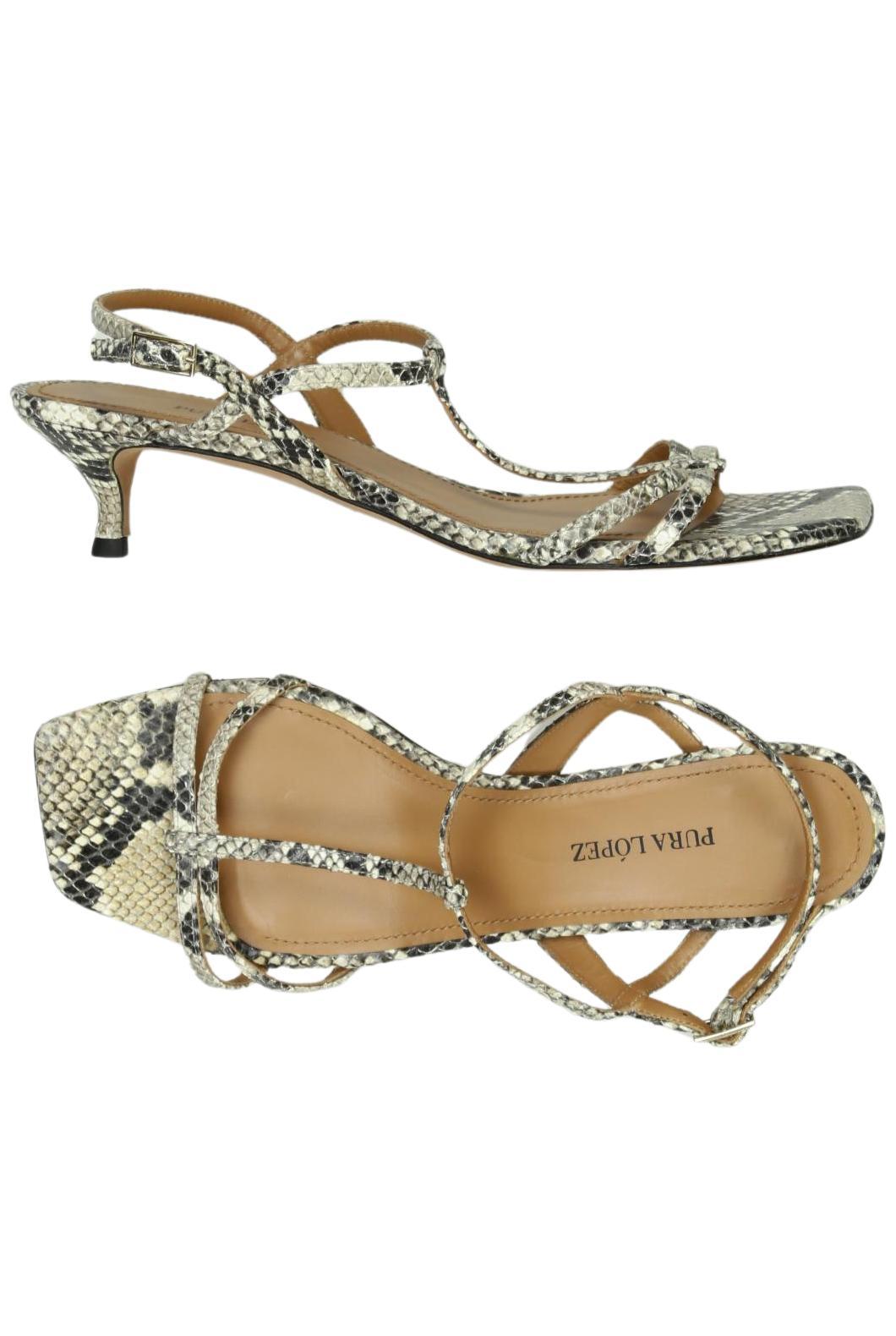 

Pura Lopez Damen Sandale, beige, Gr. 39