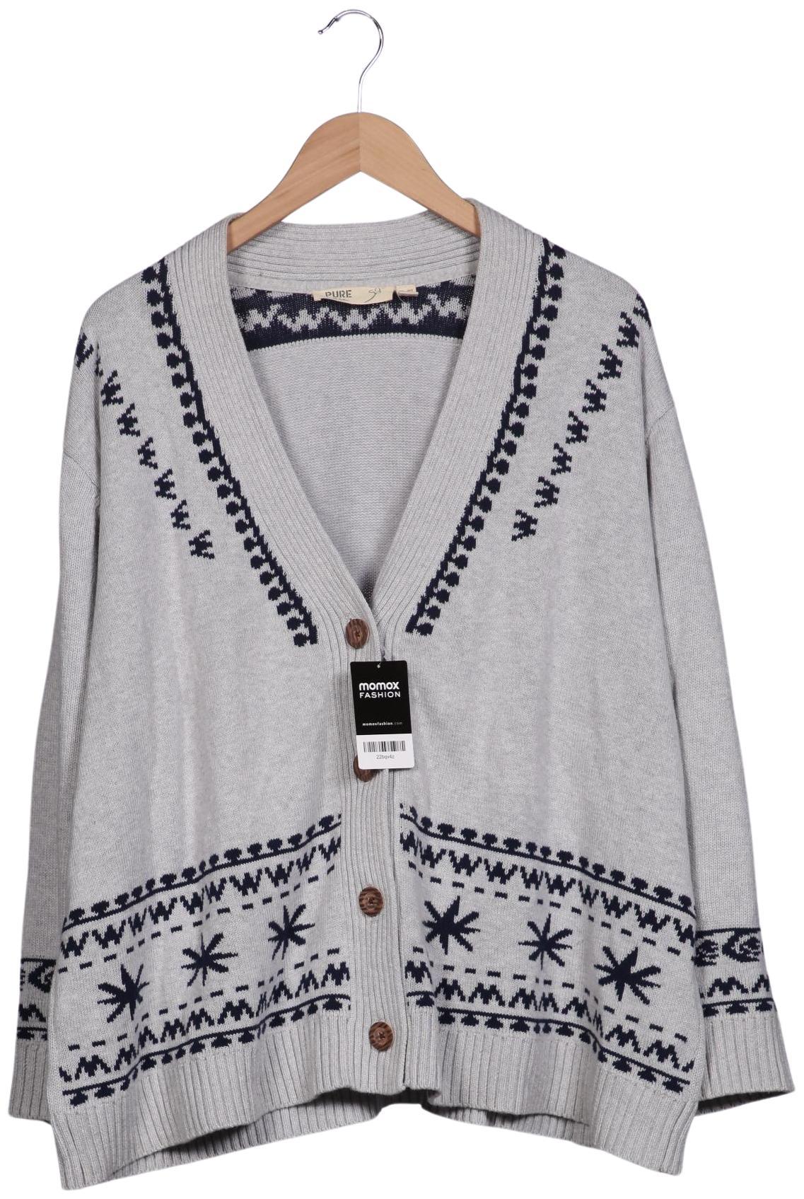 

Pure by Ulla Popken Damen Strickjacke, grau, Gr. 50