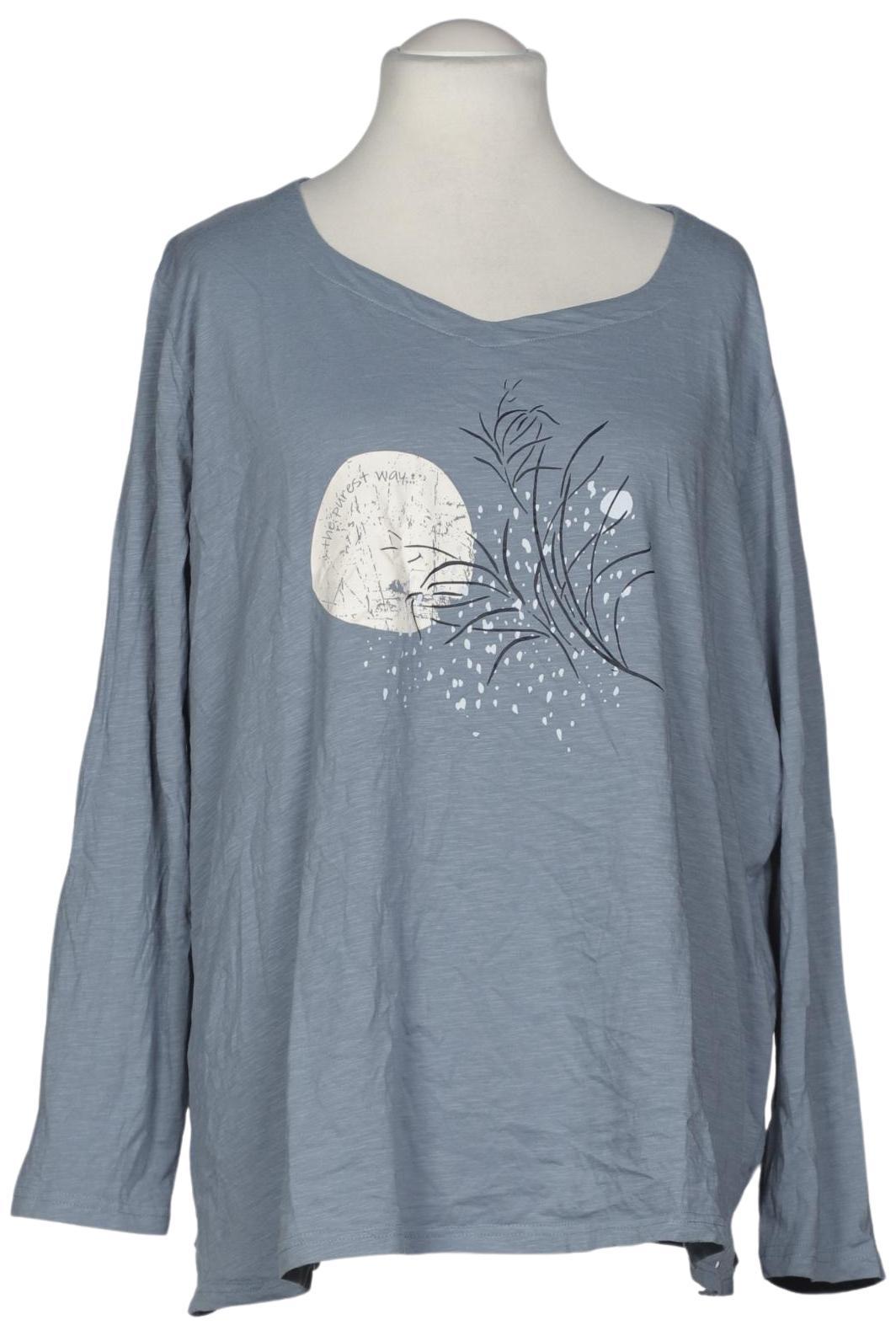 

Pure by Ulla Popken Damen Langarmshirt, blau, Gr. 54