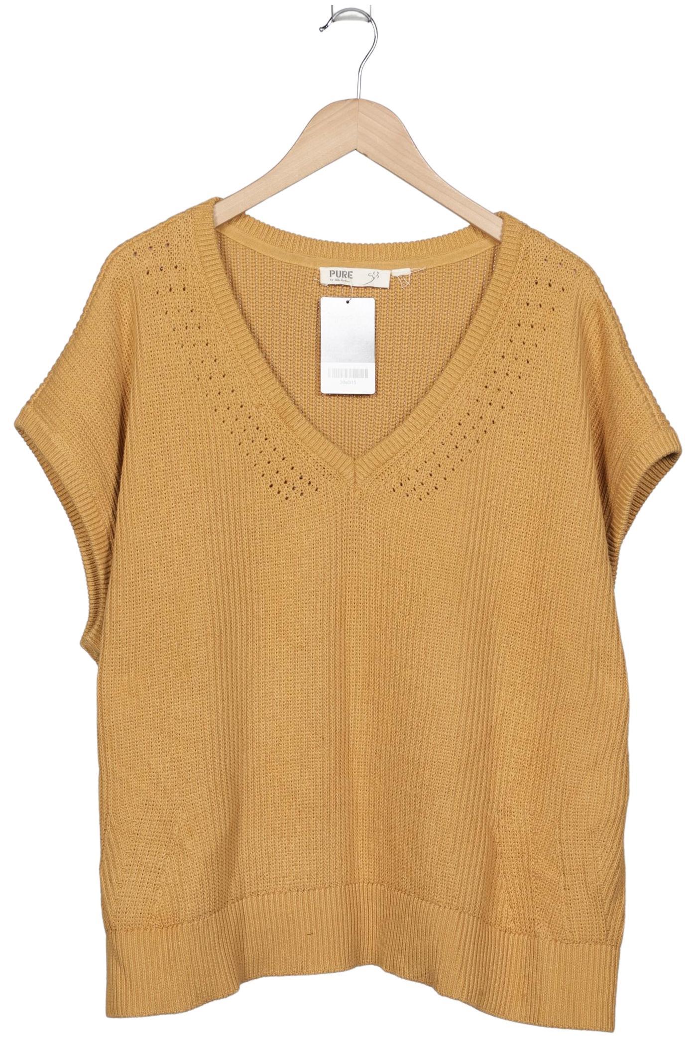 

Pure by Ulla Popken Damen Pullover, gelb, Gr. 52